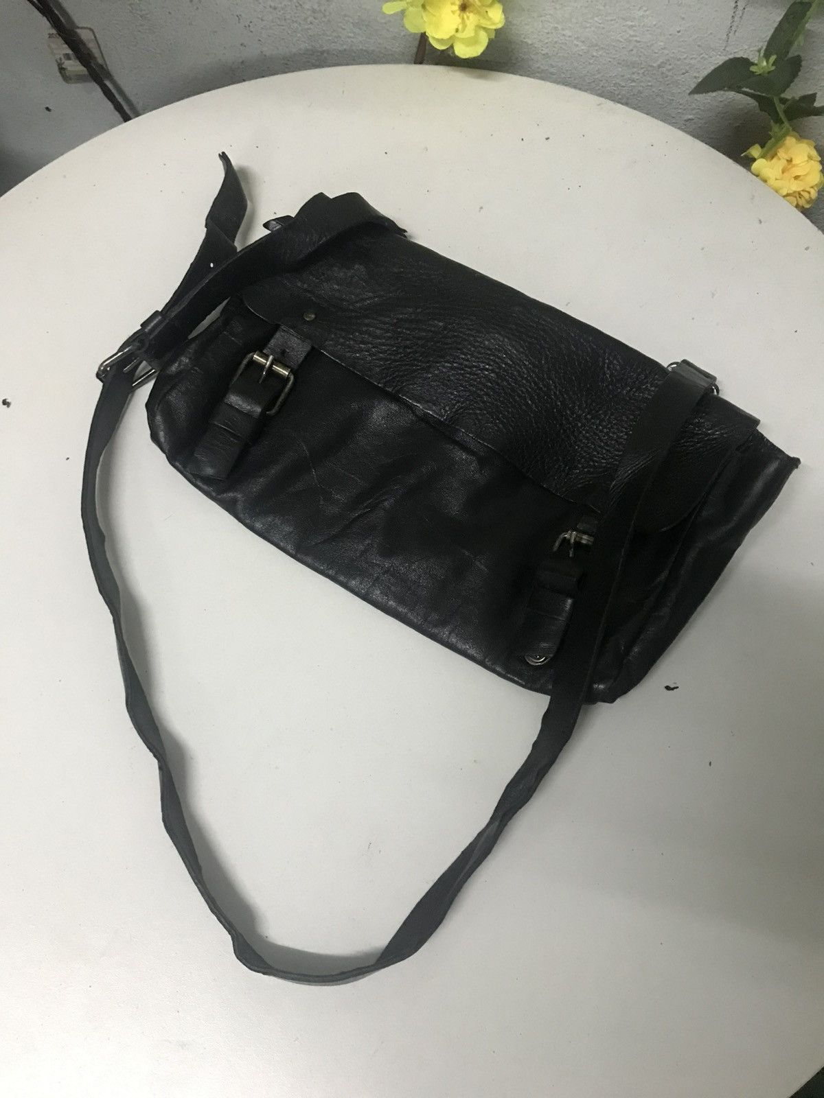 A/w 1995 Black Leather Miu Miu Shoulder Bag