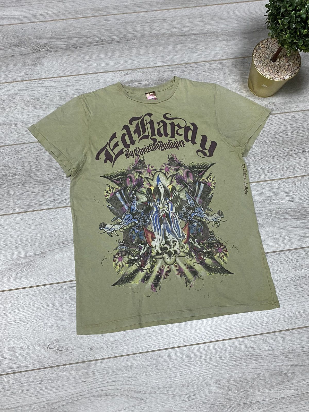 Ed Hardy Ed hardy wolf 🐺 vintage big logo t-shirt roses, eagle, ship Size US S / EU 44-46 / 1 - 3 Thumbnail