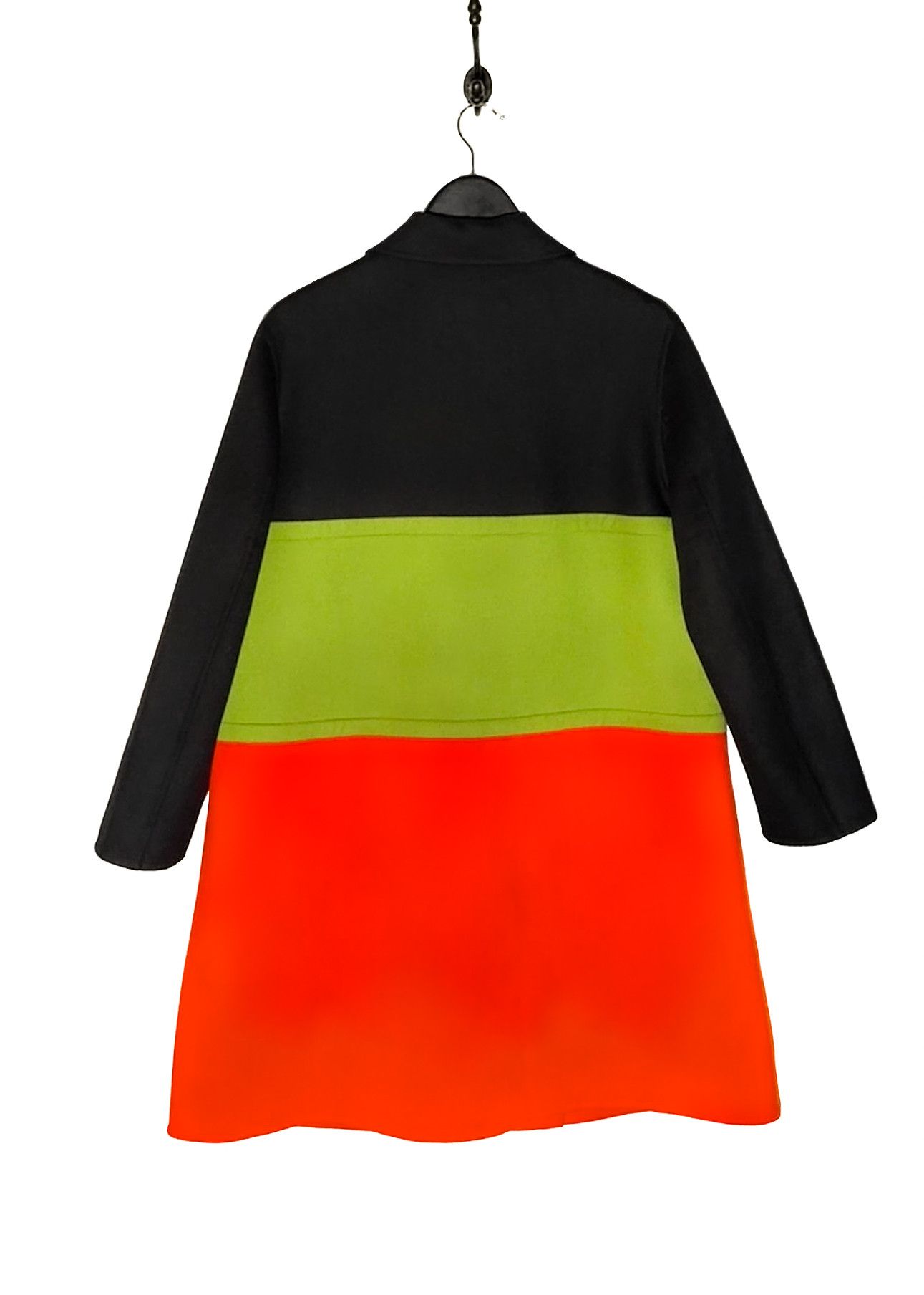 Dior Christian Dior SS22 Runway Blk Orange Green Colourblock Coat Size M / US 6-8 / IT 42-44 - 6 Thumbnail