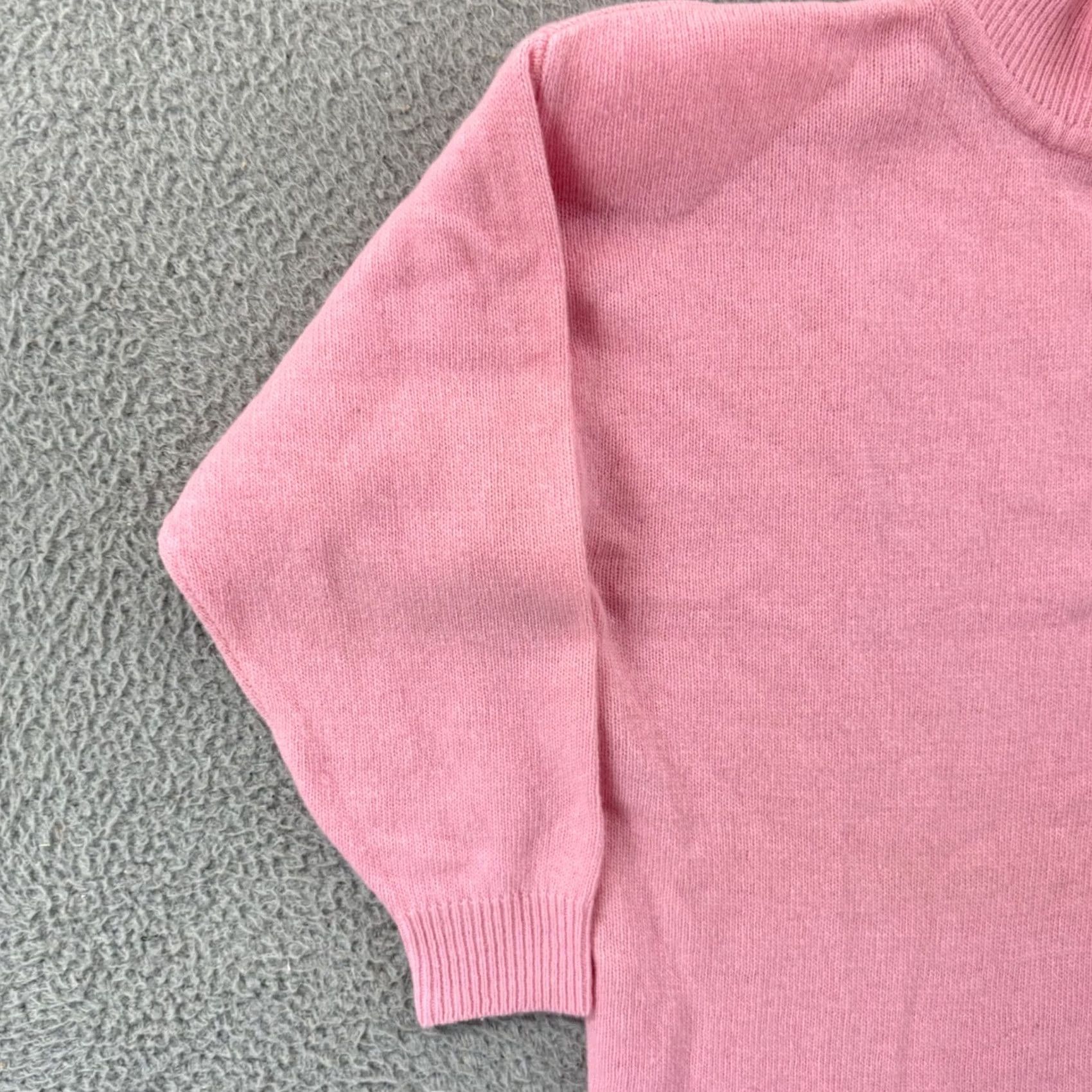 Pinko VINTAGE Vivat Sweater Womens Large Pink 3/4 Sleeve Lambswool Angora 80s Outdoor Size L / US 10 / IT 46 - 4 Thumbnail