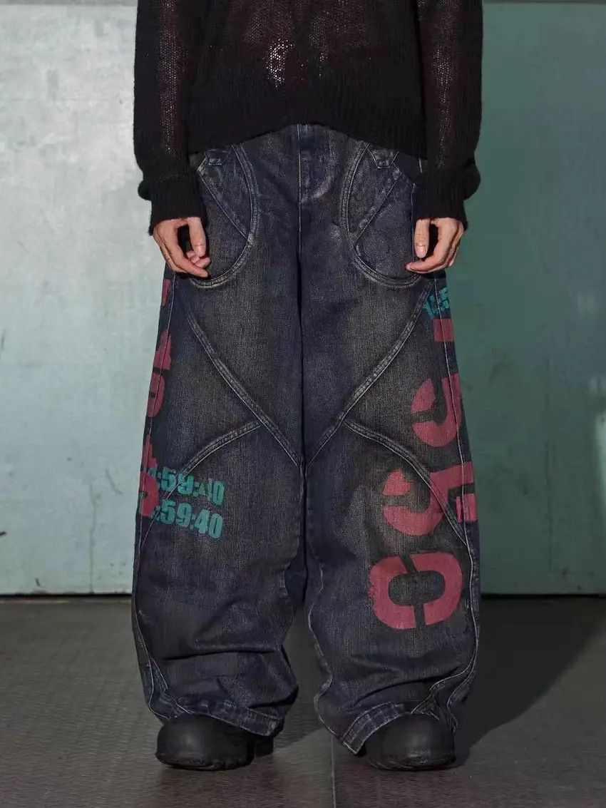 Designer × Japanese Brand Vintage Hip Hop Street Style Loose Casual Pants Size US 31 - 1 Thumbnail