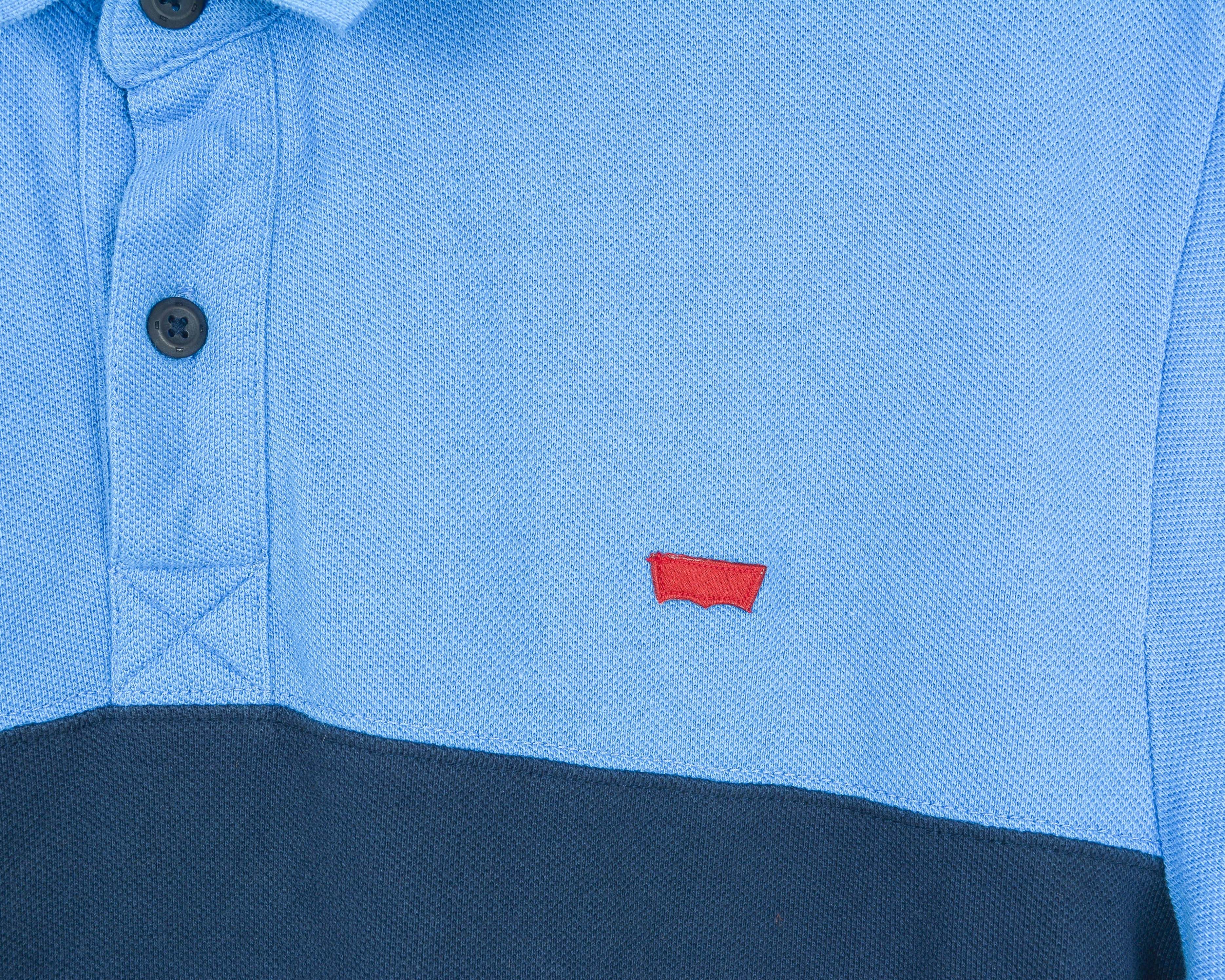 Levi's Polo Shirt Short Sleeve T-shirt Blue Cotton Formal Casual Size US L / EU 52-54 / 3 - 5 Thumbnail