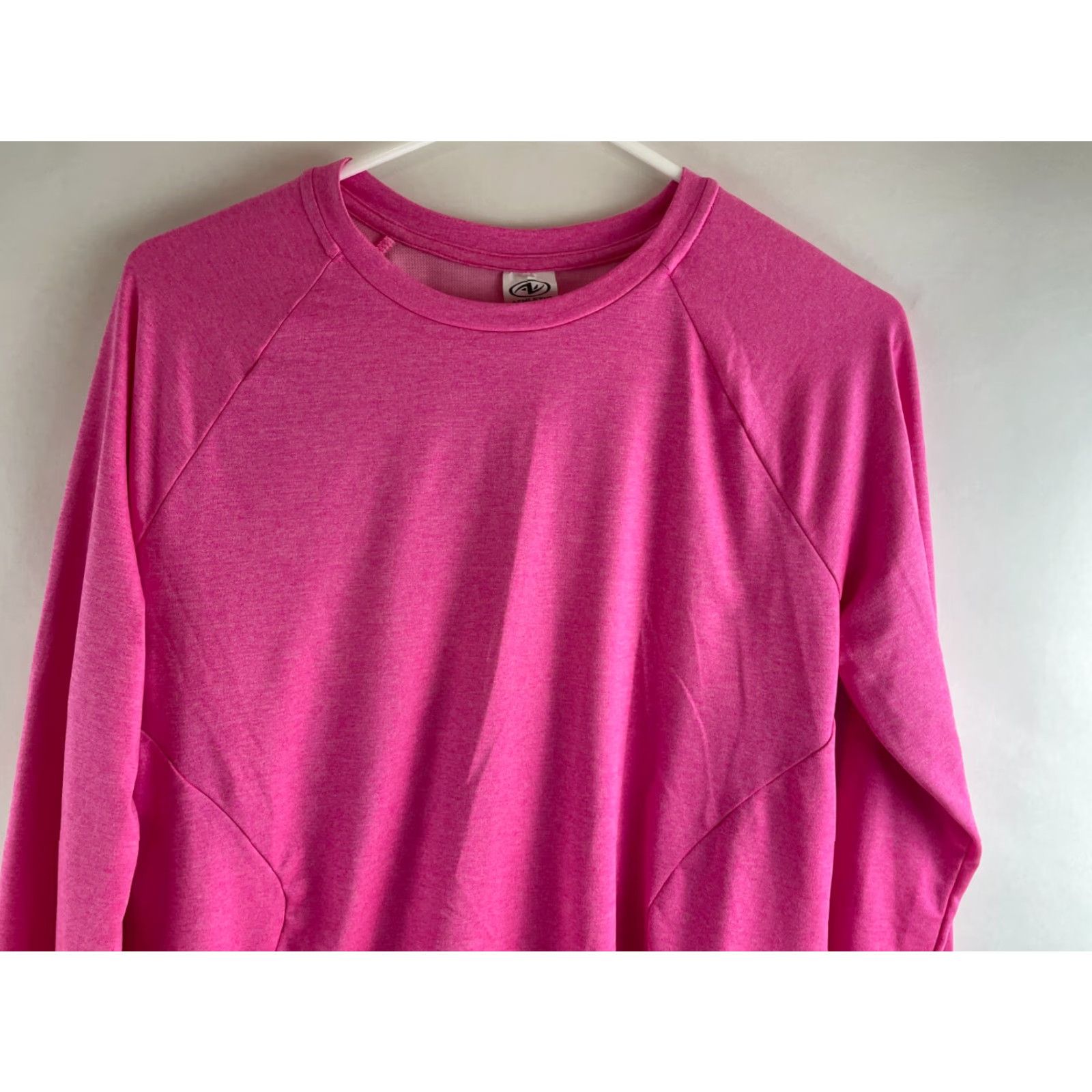Athletic Works Athletic Works Shirt Women's Large Pink Heather Long Sleeve Round Neck T-Shirt Athletic Activewear Mens Womens Girls Size L / US 10 / IT 46 - 3 Thumbnail