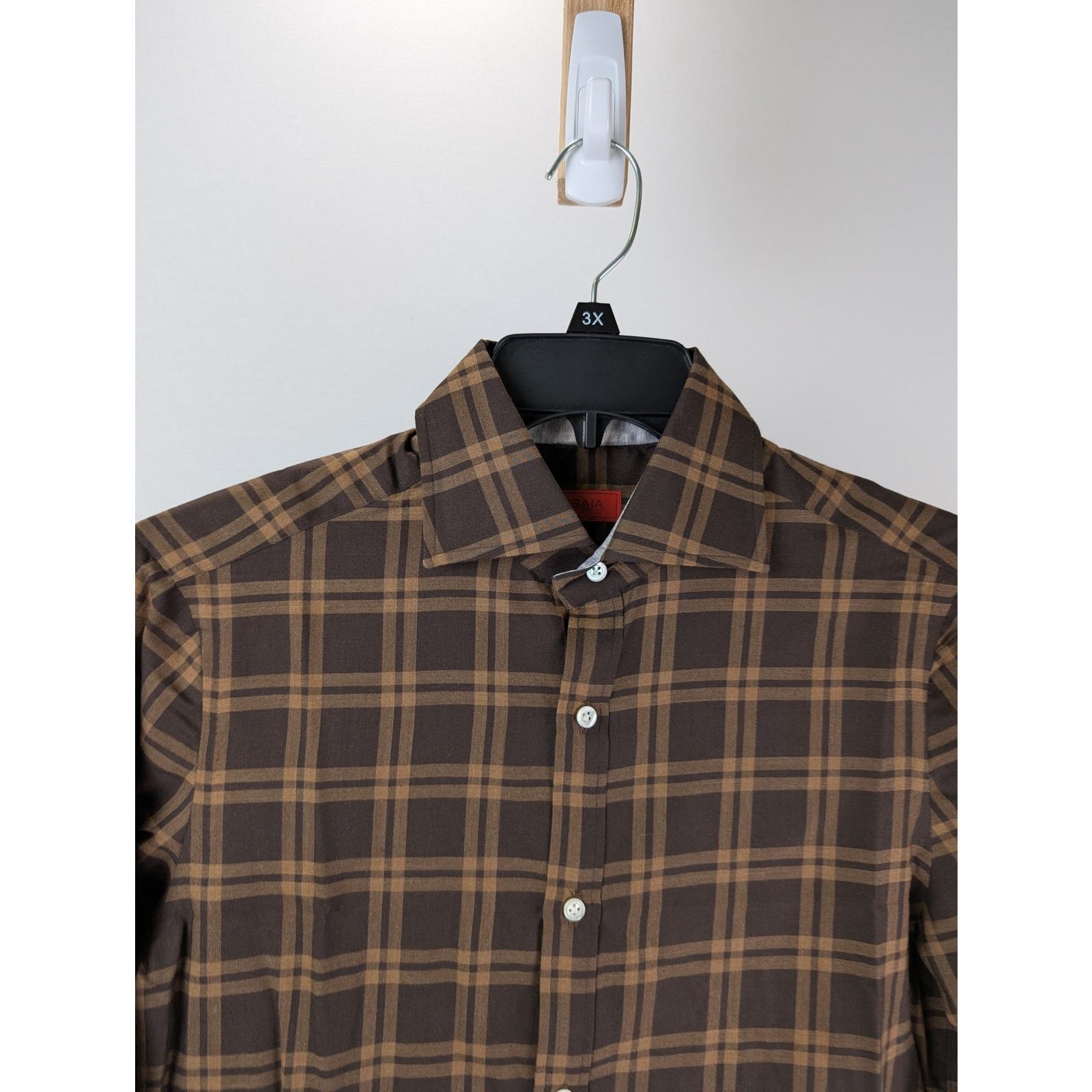 Isaia o1rshd1 CC20 Checked Button up Shirt in Multicolor Size US S / EU 44-46 / 1 - 7 Thumbnail