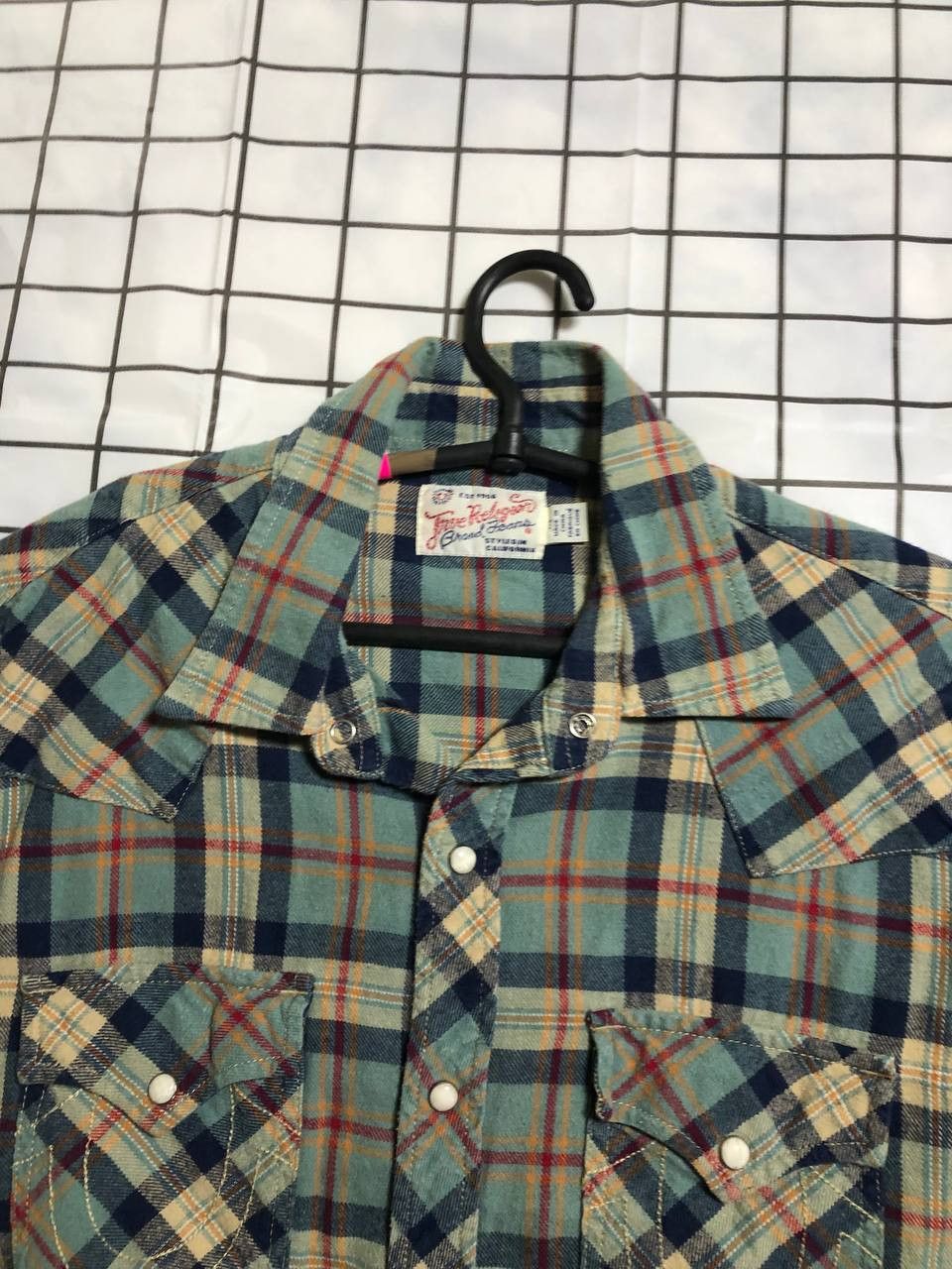 True Religion True Religion Check Cotton Flannel Western Cut Sport Shirt Size US L / EU 52-54 / 3 - 16 Thumbnail