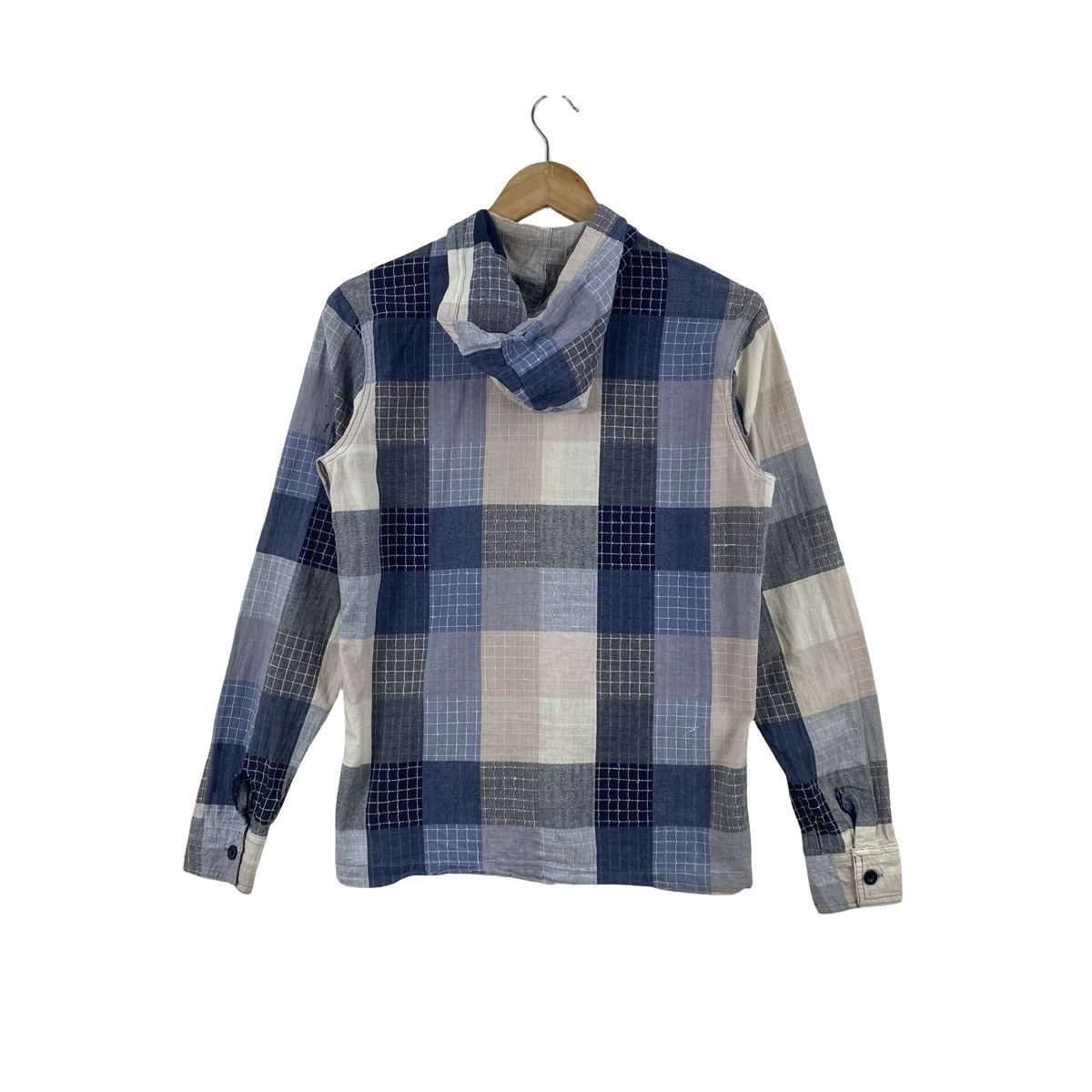 Vintage Vintage SNAFF UNION Made Patchwork Plaid Hooded Jacket Size US S / EU 44-46 / 1 - 7 Thumbnail