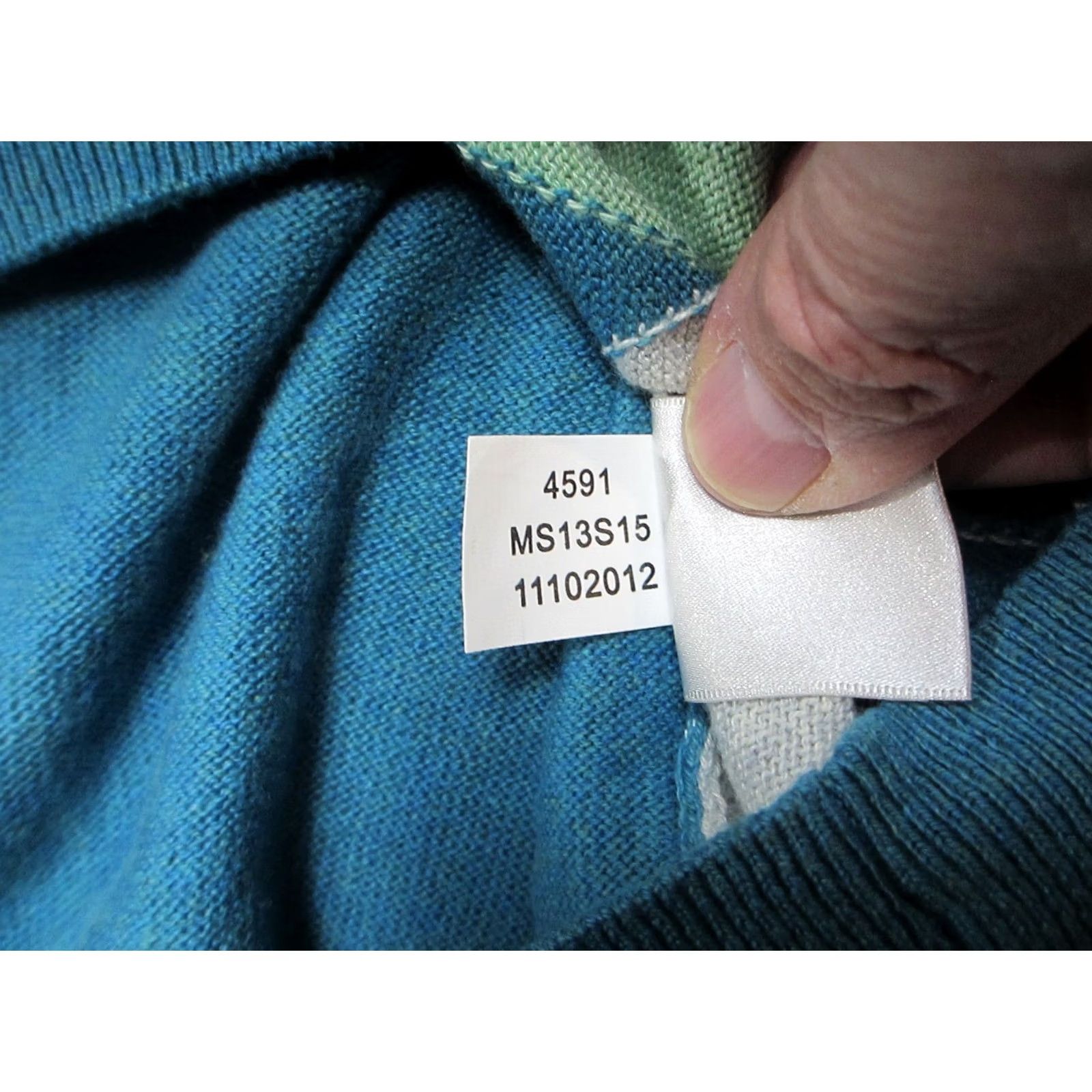 Peter Millar Peter Millar Sweater Mens XL Blue Green Argyle Luxury Cashmere Blend Long Sleeve V-Neck Knit Pullover Regular Fit Mens Olny? Size US XL / EU 56 / 4 - 5 Thumbnail