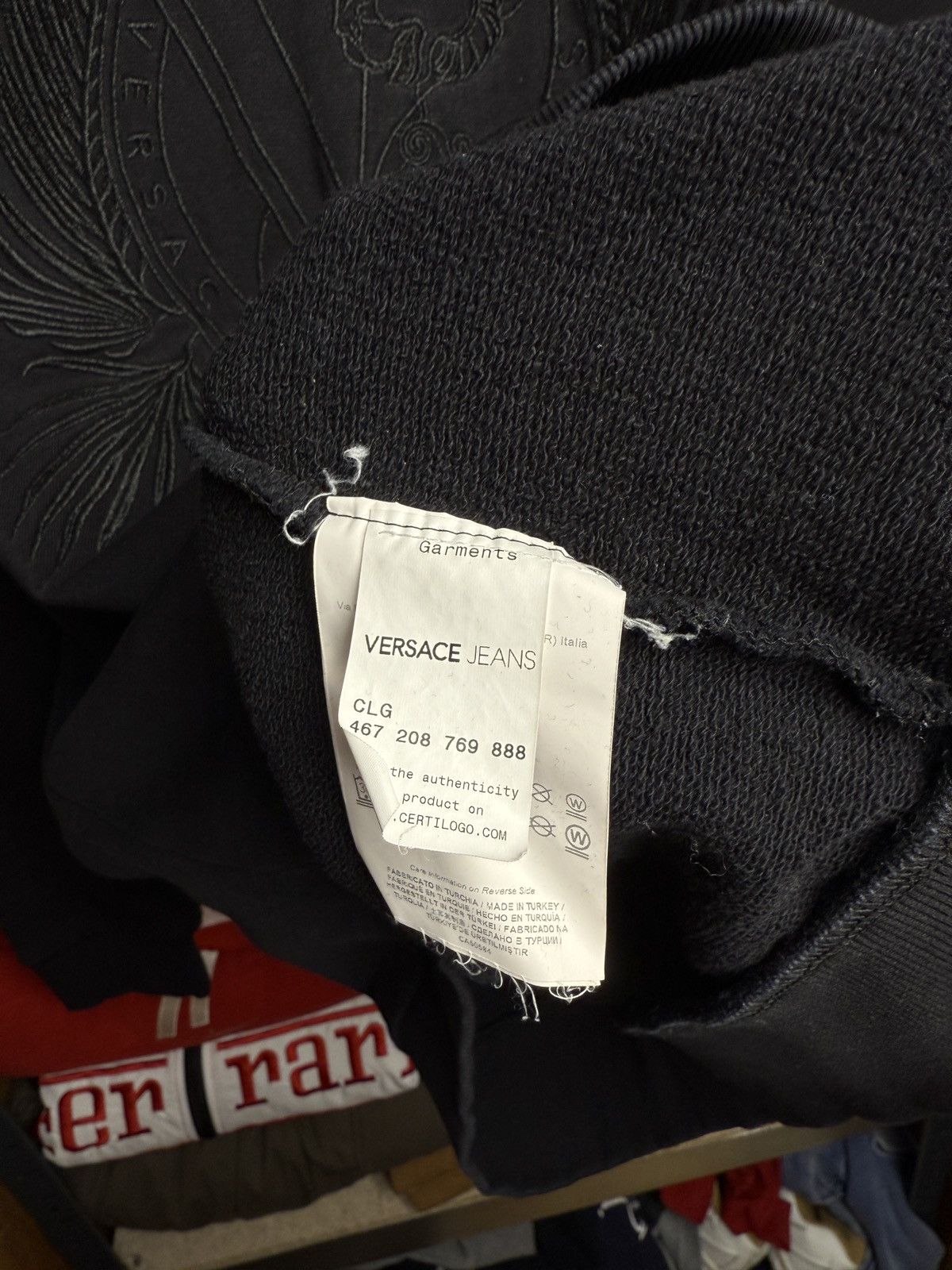Versace Versace Big Logo Sweatshirt Black Versace Jeans Size US L / EU 52-54 / 3 - 5 Thumbnail