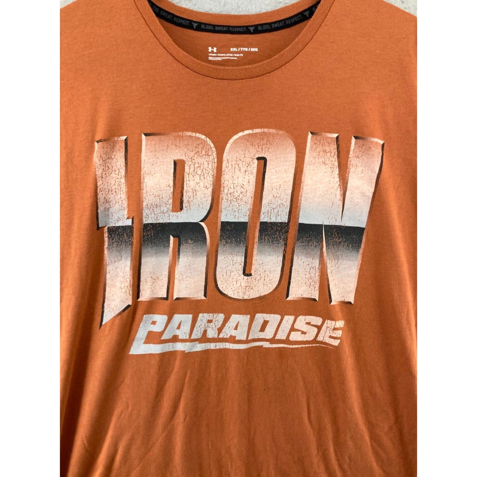 Under Armour Under Armour Project Rock Shirt Mens XXL Orange Gym Activewear Rock Size US XXL / EU 58 / 5 - 5 Thumbnail
