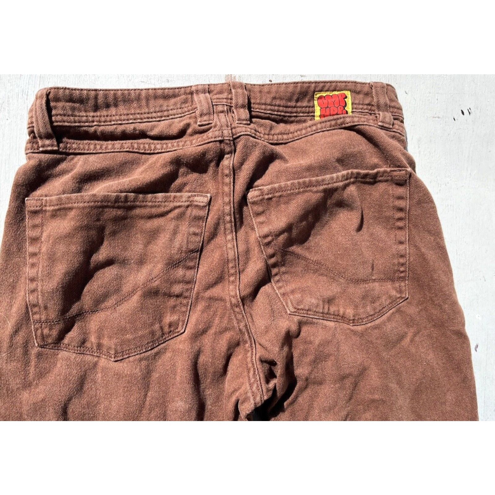 Empyre VINTAGE Girl's Empyre Jeans Brown Corduroy Logo 30 Street Hip Hop Embroidered Brown Corduroy Logo 30 Jeans Emypre Relax Mens Women Girls Boys Size 30" / US 8 / IT 44 - 3 Thumbnail