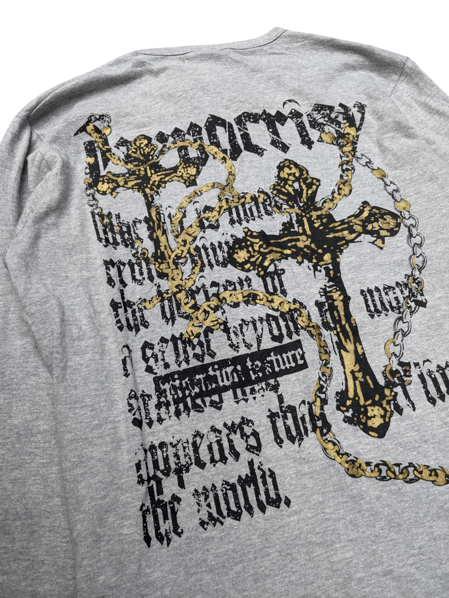 Japanese Brand The Breakers Chain Cross Poem Long Sleeve t-shirt Size US L / EU 52-54 / 3 - 3 Thumbnail