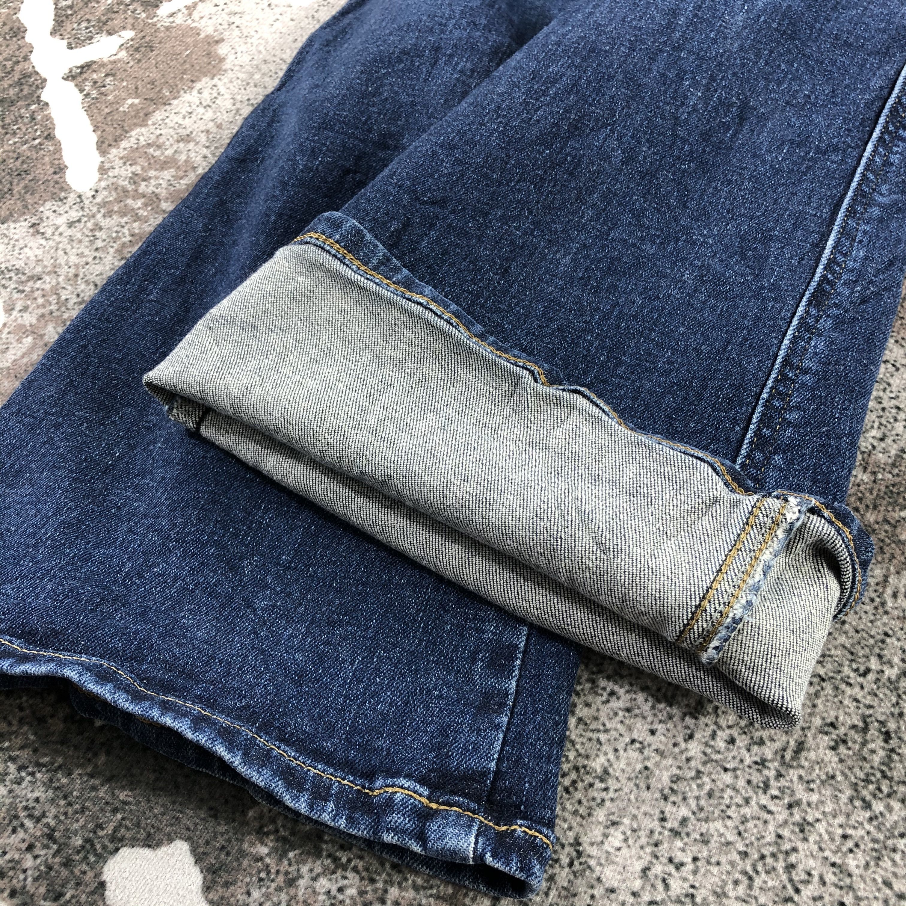 Edwin Something Edwin Jeans Blue Wash Flare Denim KJ1445 Size 29" - 6 Thumbnail