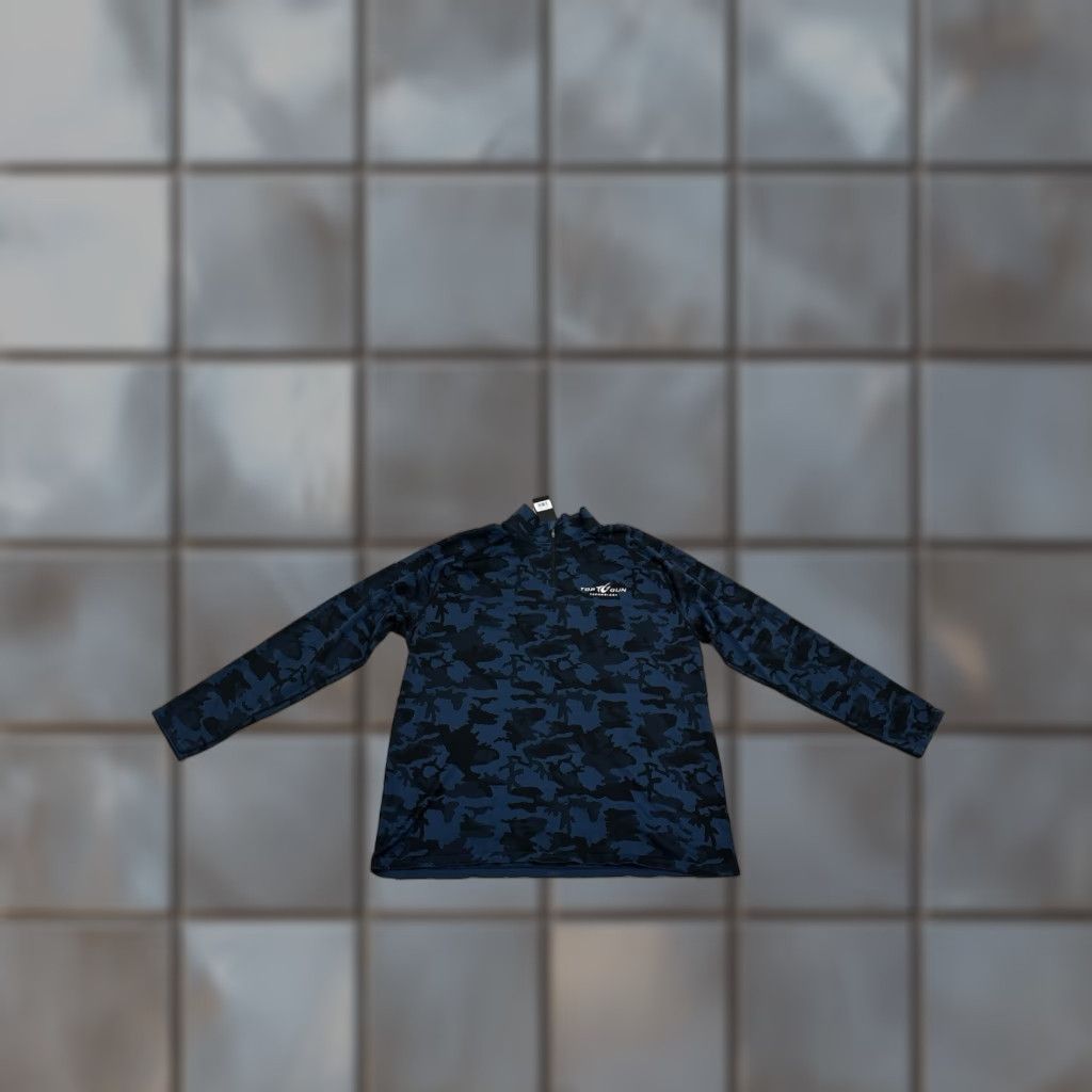 Vintage UNRL Golf Sweatshirt Mens XL Blue Camo 1/4 Zip Pullover Windbreaker Athletic Top Size US XL / EU 56 / 4 - 1 Thumbnail