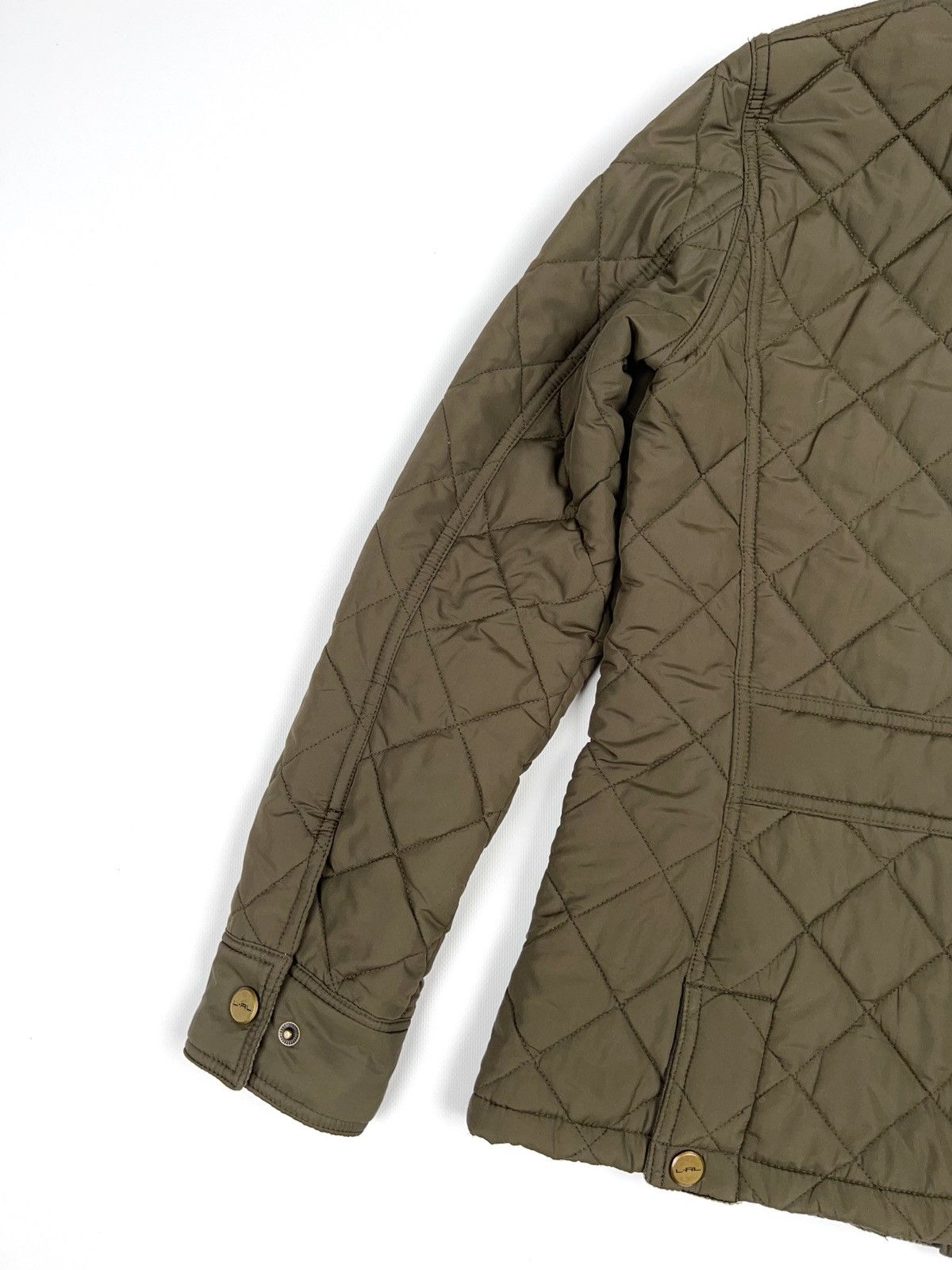 Lauren Ralph Lauren Ralph Lauren Quilted Khaki Olive Jacket Green Corduroy Neck Size XS / US 0-2 / IT 36-38 - 16 Thumbnail