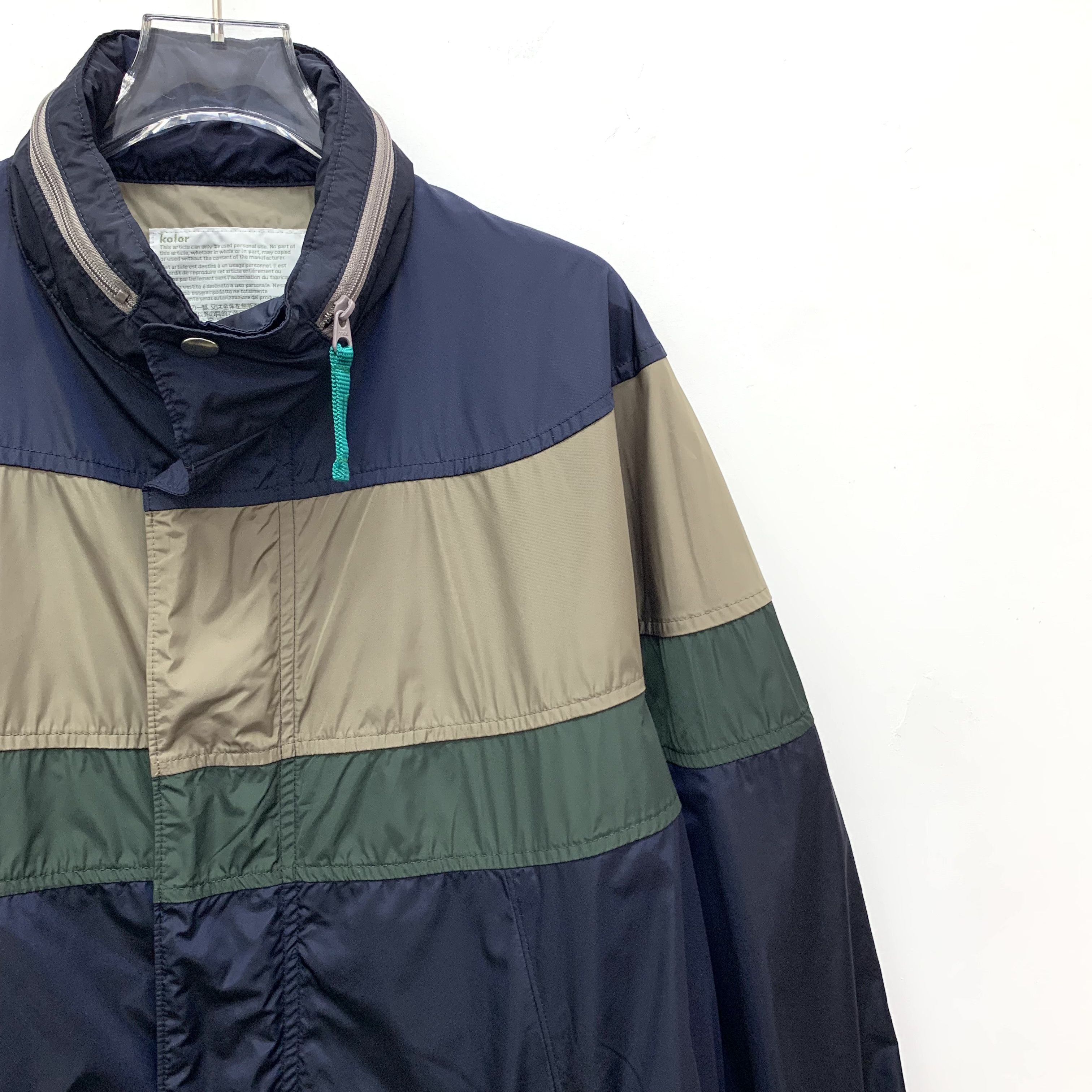 Kolor Kolor Colorblock Stripe Nylon Parka Jacket (2/M) Size US M / EU 48-50 / 2 - 3 Thumbnail