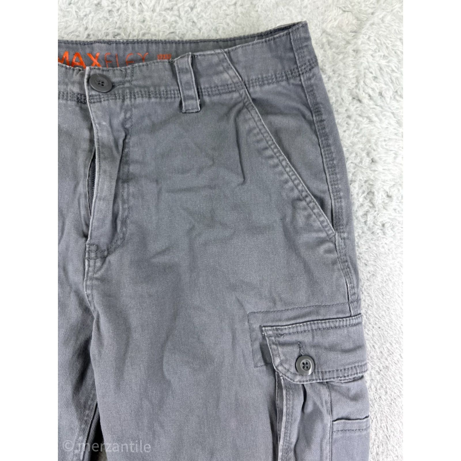 Wrangler Wrangler Pants Mens 32 Blue Cargo Cotton Blend Twill 5-Pocket Relaxed Straight Utility Workwear Cargo Pants Size US 32 / EU 48 - 4 Thumbnail