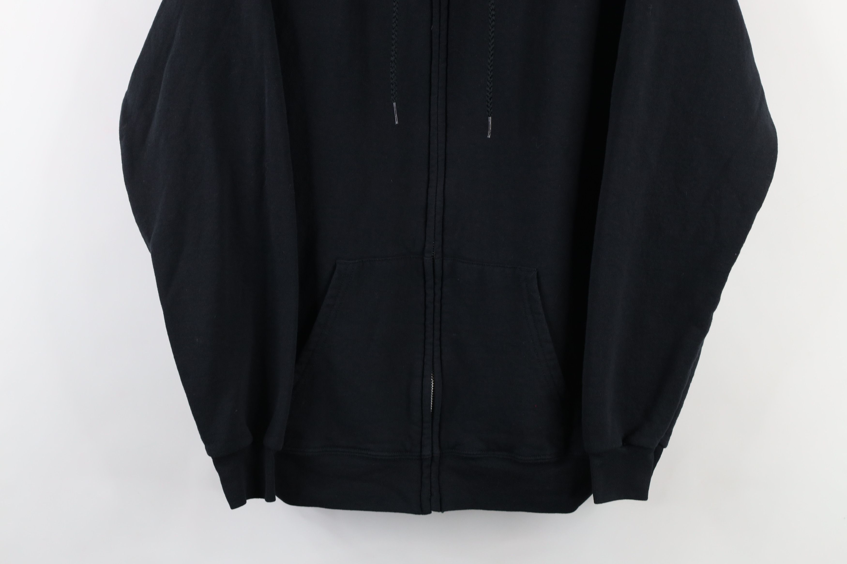 Vintage Vintage 90s Streetwear Full Zip Hoodie Sweatshirt Black Size US M / EU 48-50 / 2 - 3 Thumbnail