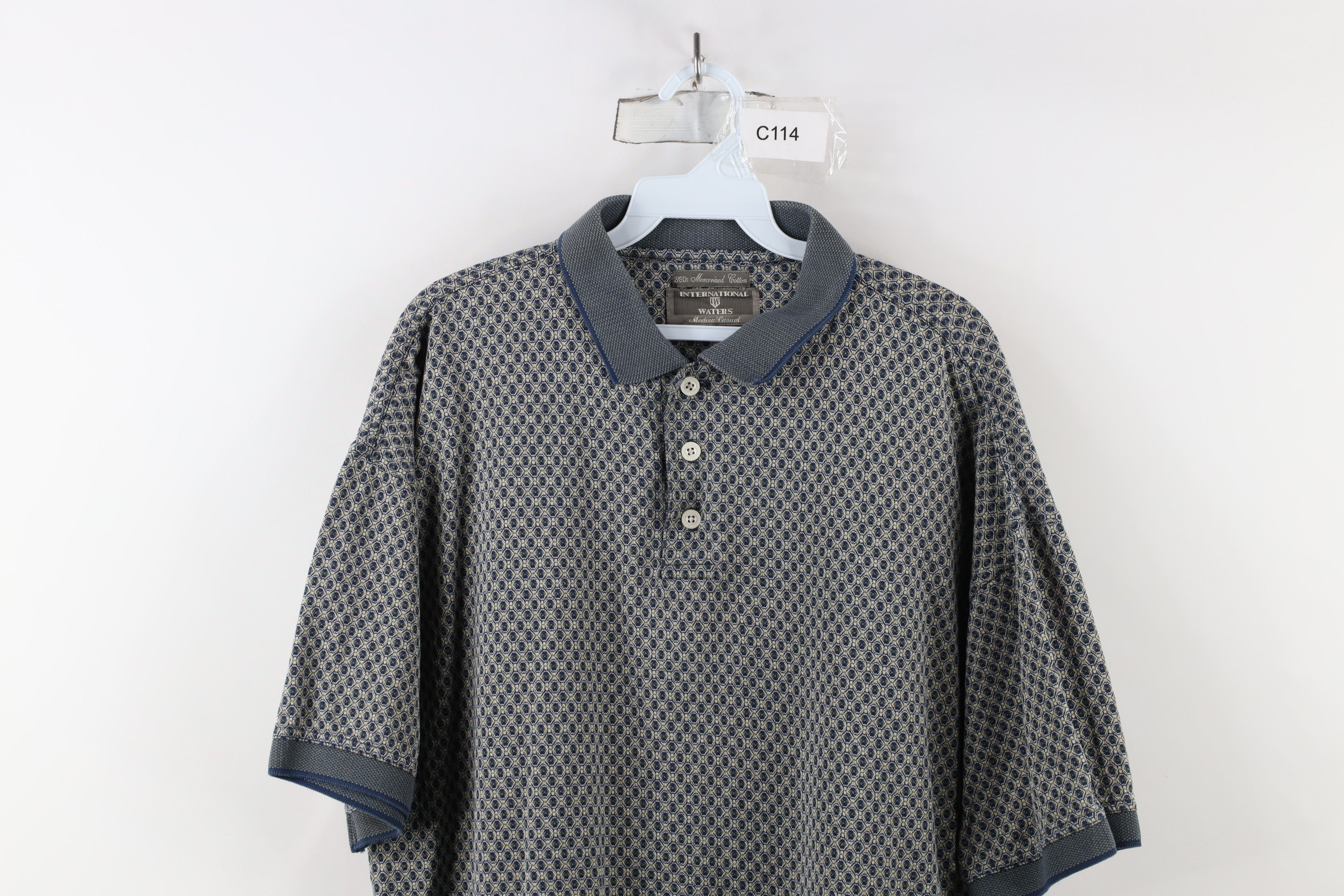 Vintage Vintage 90s Streetwear Geometric Collared Golf Polo Shirt Size US XL / EU 56 / 4 - 2 Thumbnail
