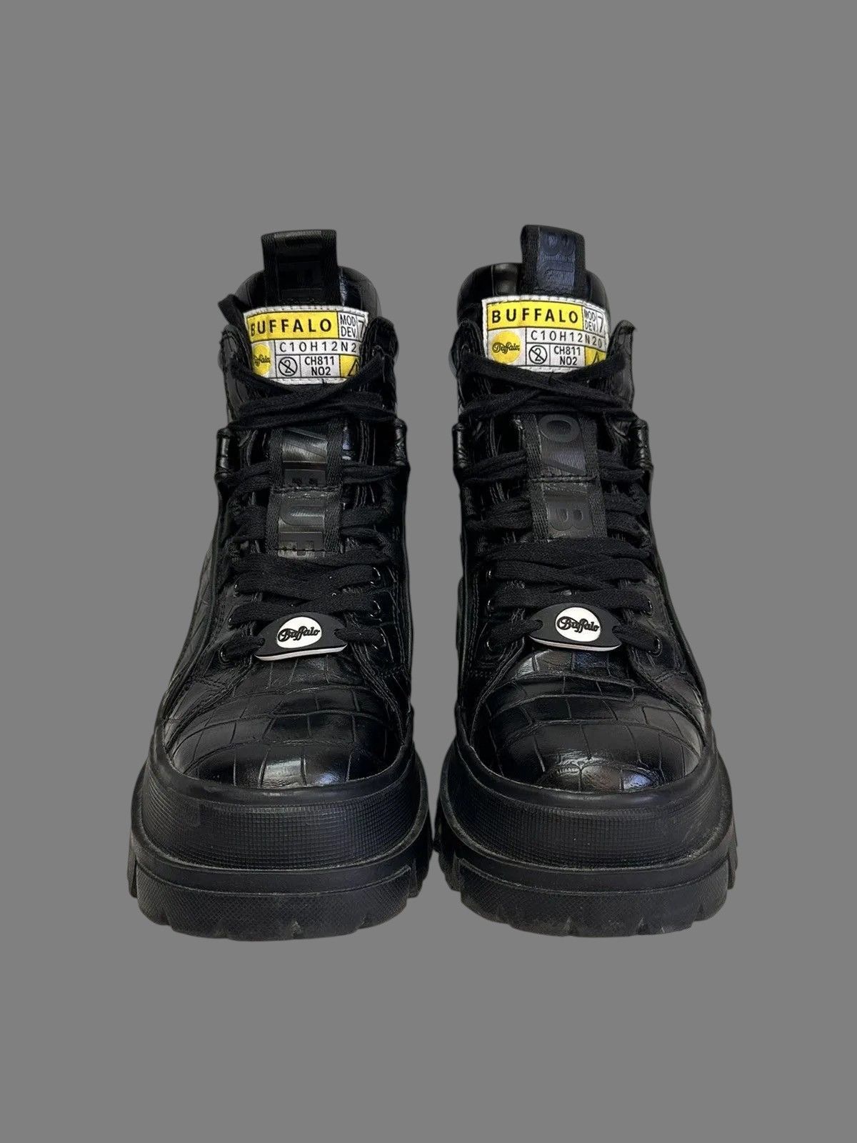 New Rock Buffalo Black Platform Boots Y2K Chunky Clubwear Style Size US 9 / IT 39 - 2 Thumbnail