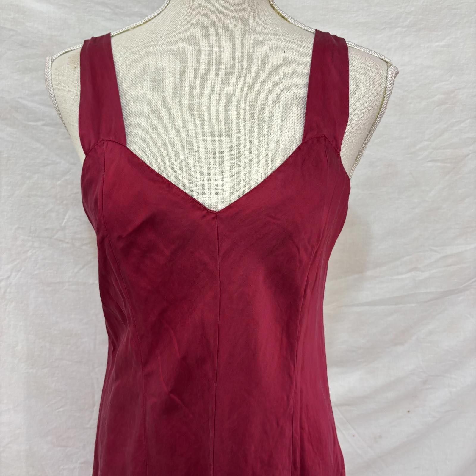 Other Y2K Red silk chemise nightgown lingerie sz medium Size ONE SIZE - 2 Thumbnail