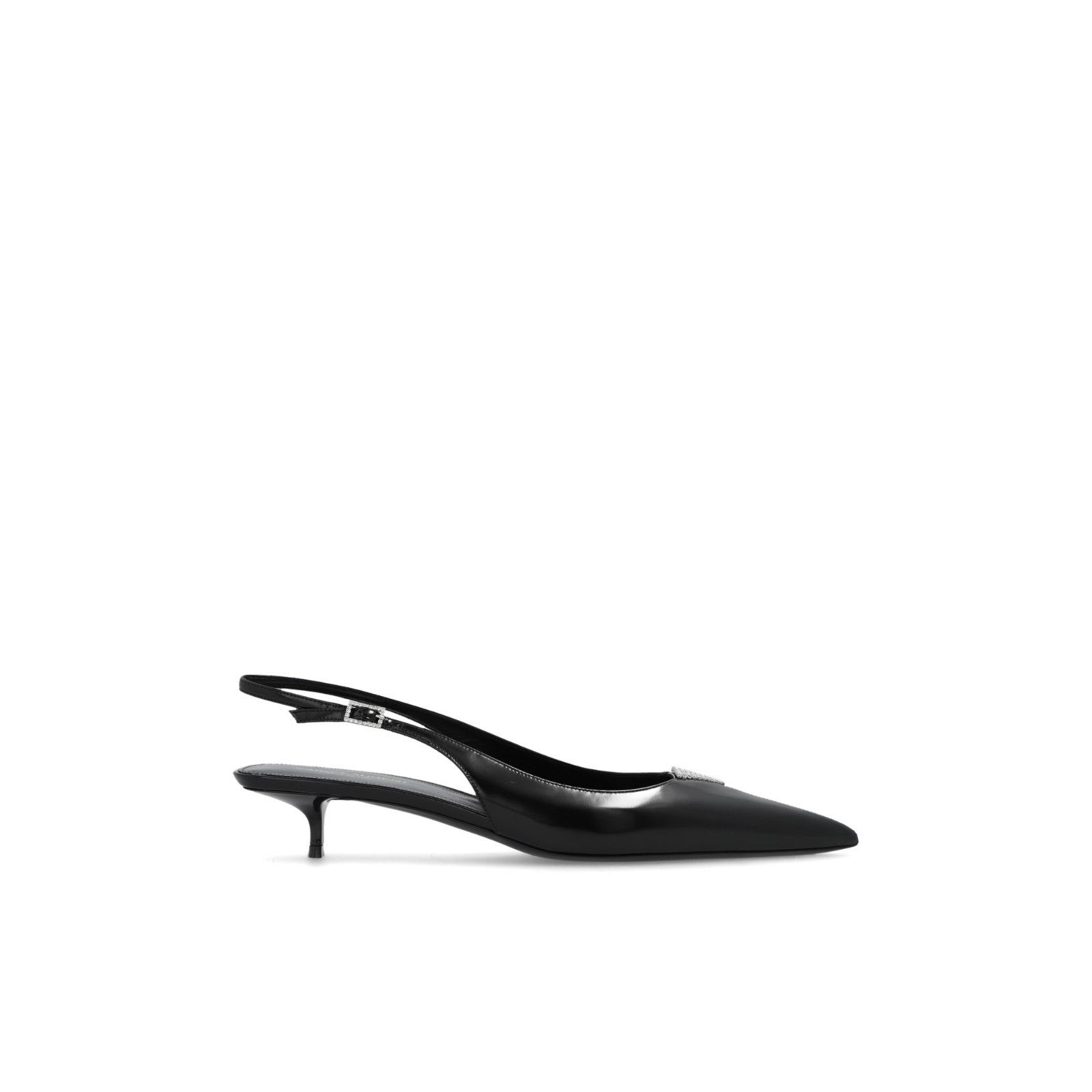 SAINT LAURENT Cherish $1250 Black 45mm Slingback Pumps New &