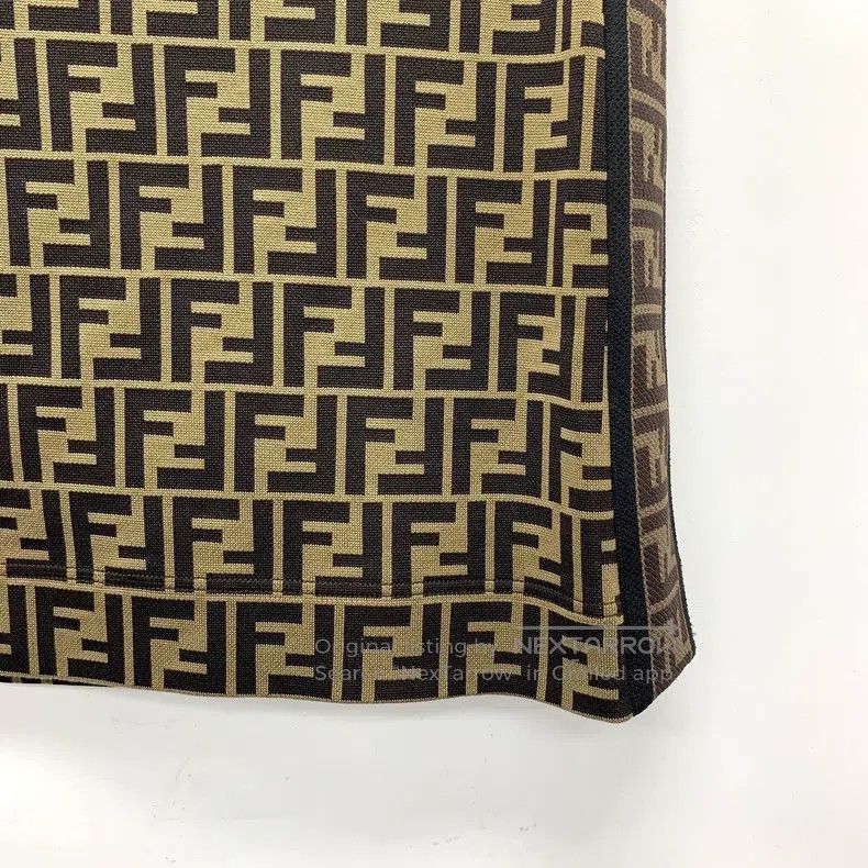 Fendi Fendi Dark brown logo lettering full print cotton knitted Size 24" / US 00 / IT 34 - 4 Thumbnail