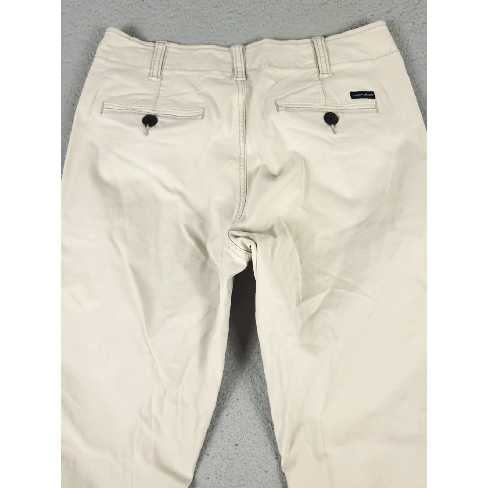 Lucky Brand Lucky Brand Chino Pants Mens 31x31 Beige Straight Regular Fit Trousers Size US 31 - 7 Thumbnail