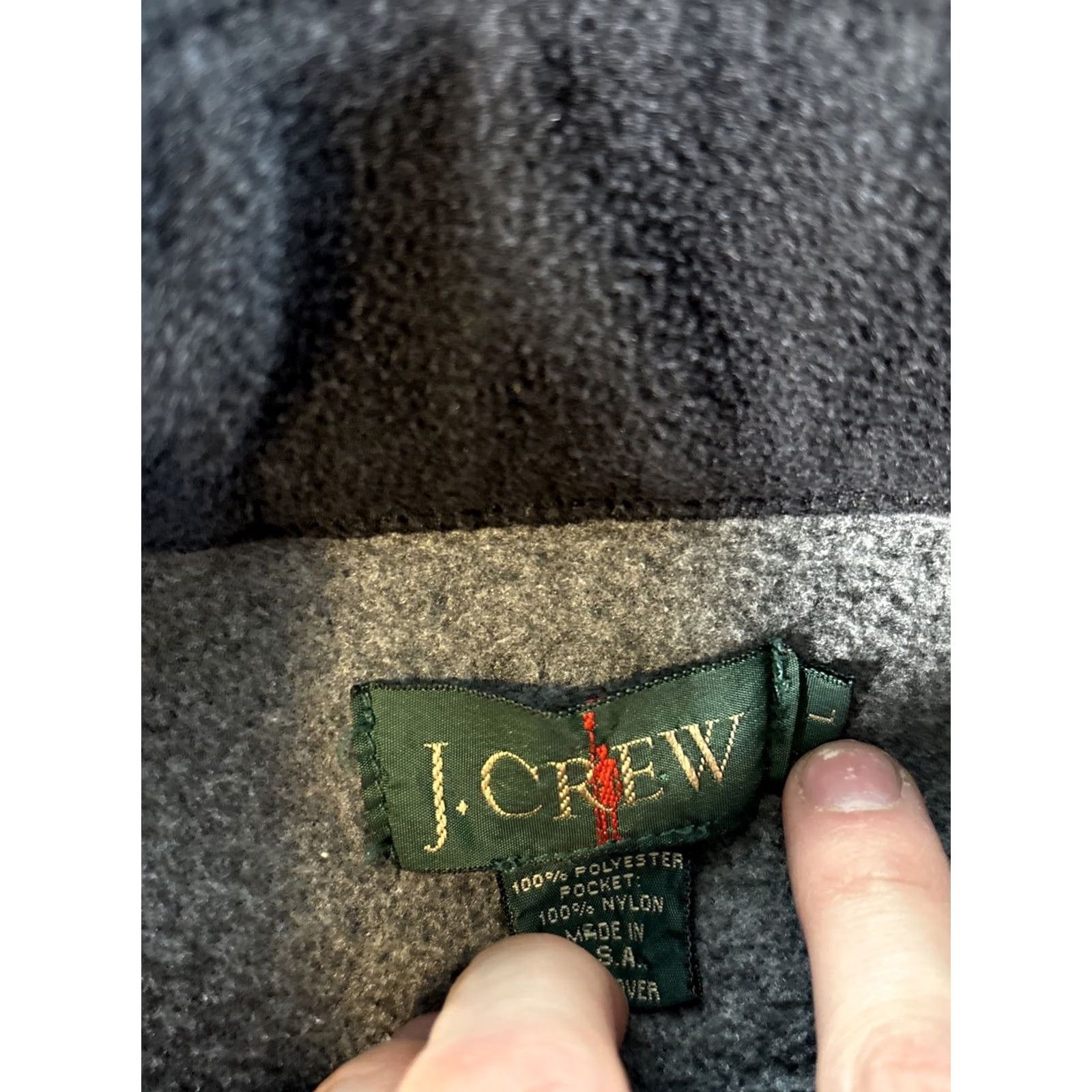 J.Crew VINTAGE J.CREW Oarsman Pullover 1/4 Zip Gray Fleece Men L Sweatshirt Mock Neck 90s College Preppy American Made USA Size US L / EU 52-54 / 3 - 4 Thumbnail