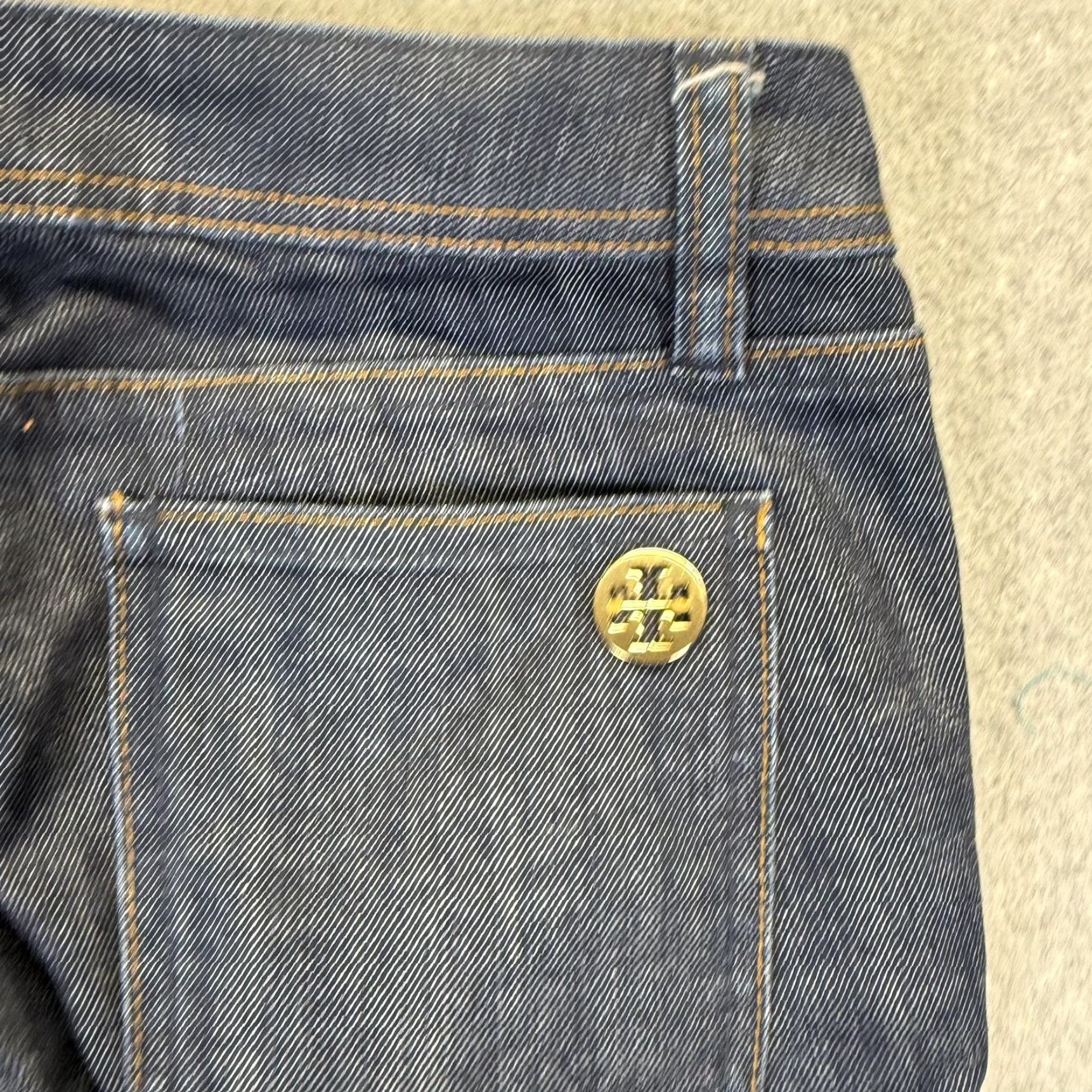 Tory Burch Tory Burch Jeans Cropped Size 25 Blue Ankle Length Womens Medium Wash Color Blue 25 in. Regular Womens Size 42" / US 20 - 7 Thumbnail