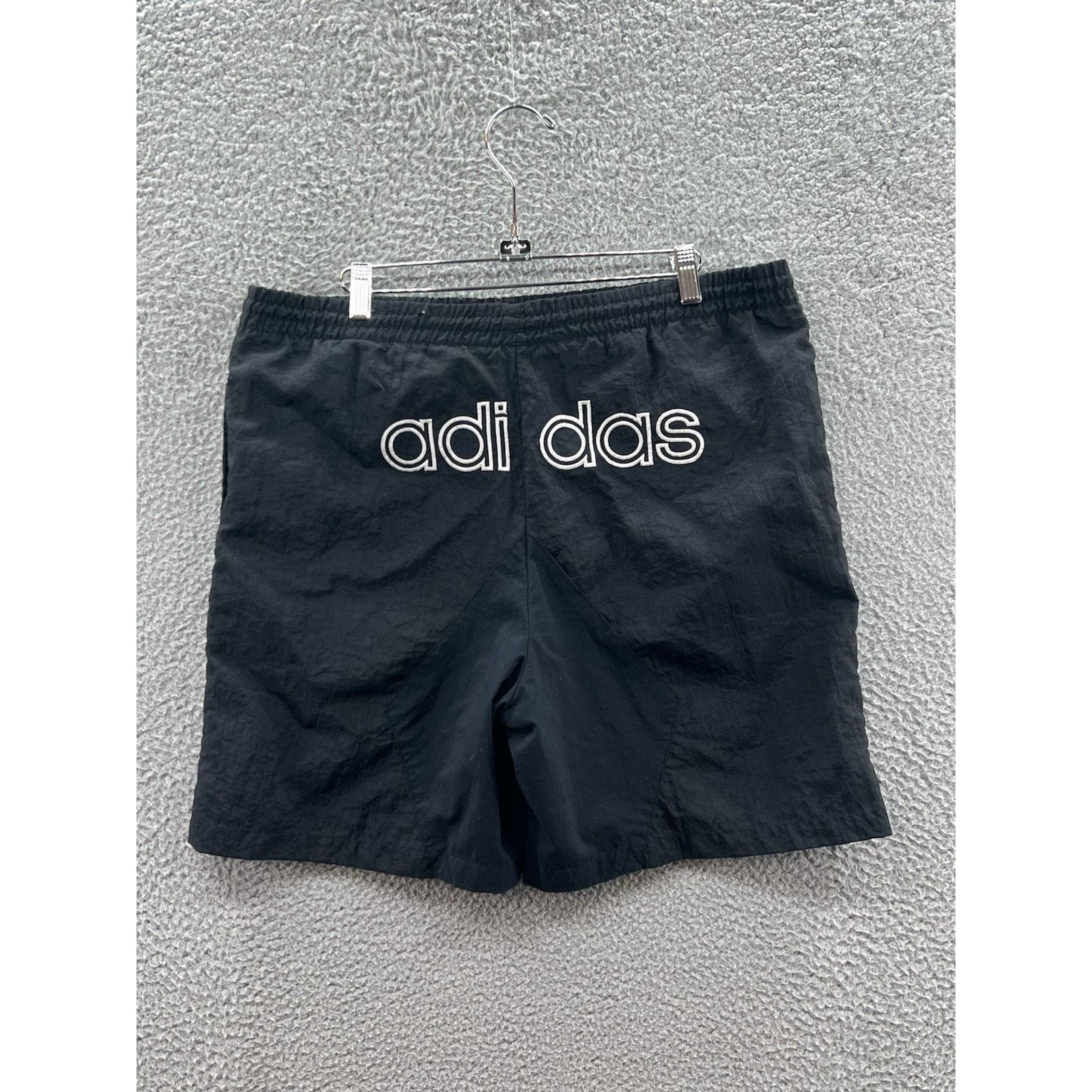 Adidas Adidas Logo Spell Out Swim Un-lined Shorts Medium Black 90’s Size US 34 / EU 50 - 2 Thumbnail