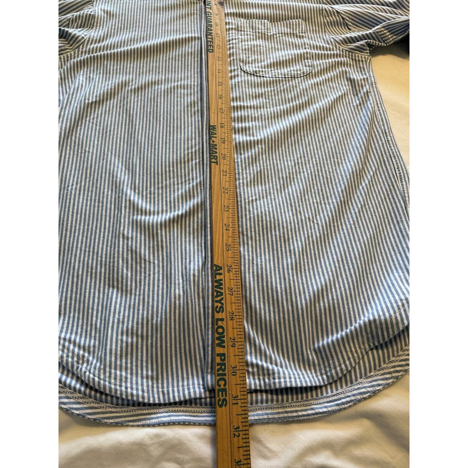 Duluth Trading Company Duluth Trading Button Flannel Shirt Blue/white Stripe Small Size US S / EU 44-46 / 1 - 7 Thumbnail