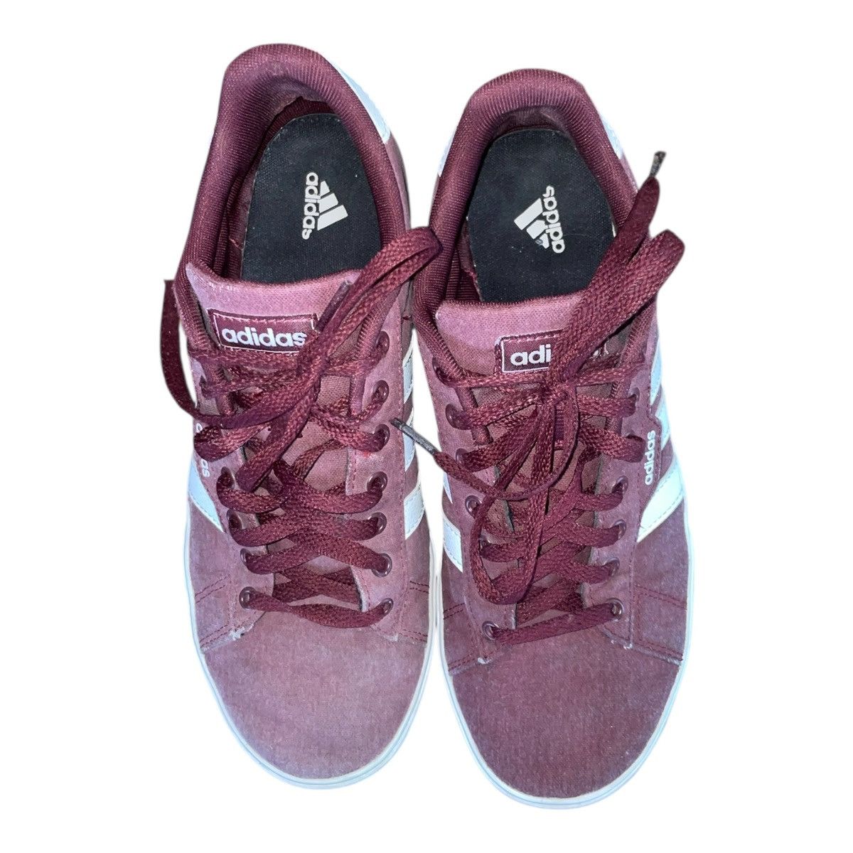Adidas adidas Men's Daily 3.0 Burgundy /White Skate Sneakers Sz 9 Size US 9 / EU 42 - 8 Thumbnail