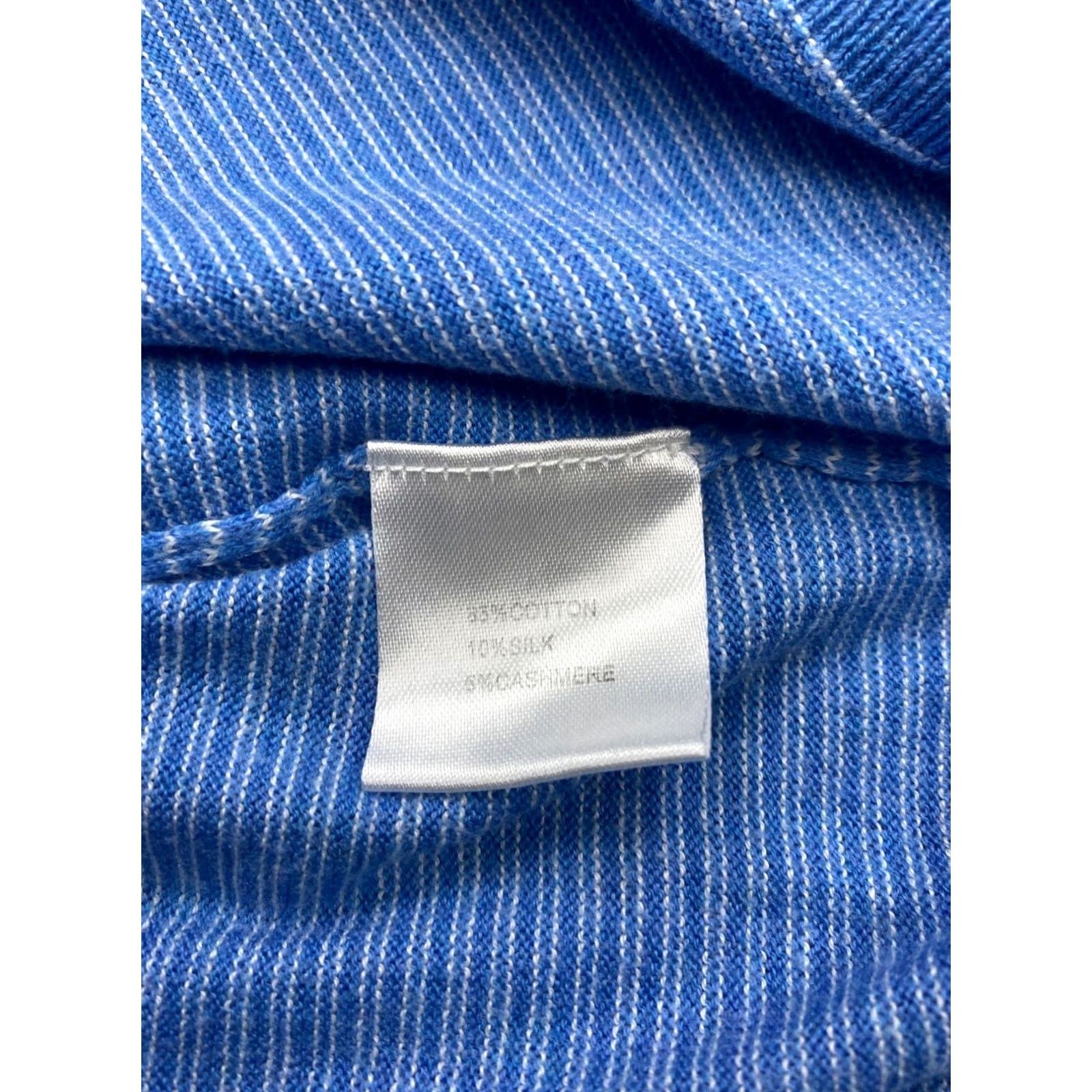 Peter Millar Peter Millar Sweater Mens Medium Blue Striped Silk Blend 1/4 Zip Pullover Size US M / EU 48-50 / 2 - 4 Thumbnail