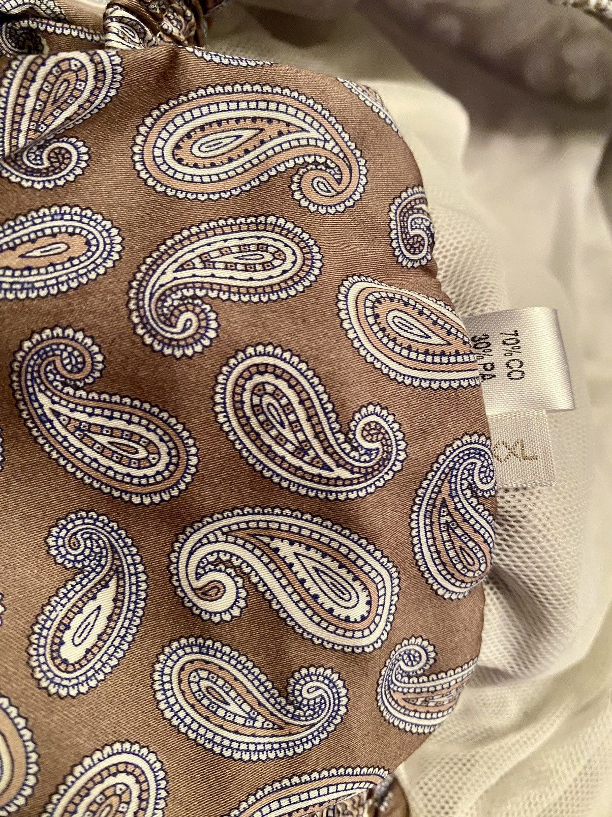 Brioni Brioni 🇮🇹 Taupe Paisley Logo Embroider Resort Trunks XXL NWT Size US 39 - 12 Thumbnail