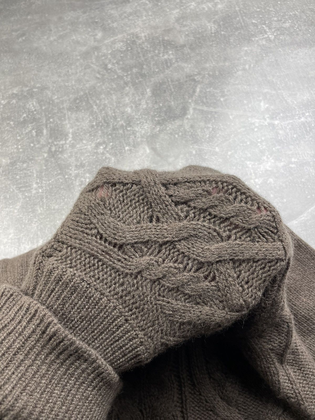 Tagliatore Taglitore Luxury Brown Hight Neck Wool Open Knit Sweater Size US S / EU 44-46 / 1 - 9 Thumbnail