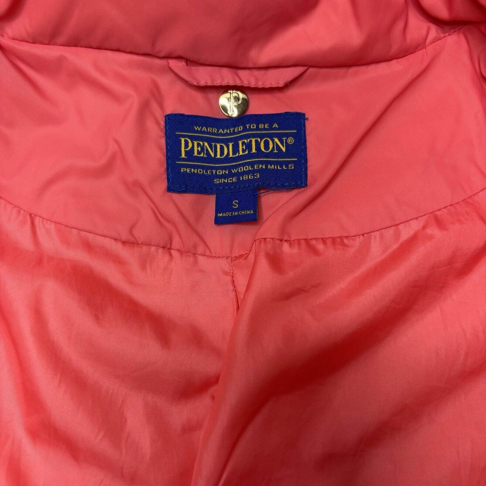 Pendleton PENDLETON Base Warmth Duck Down Coral Puffer Jacket Size S Size S / US 4 / IT 40 - 2 Thumbnail