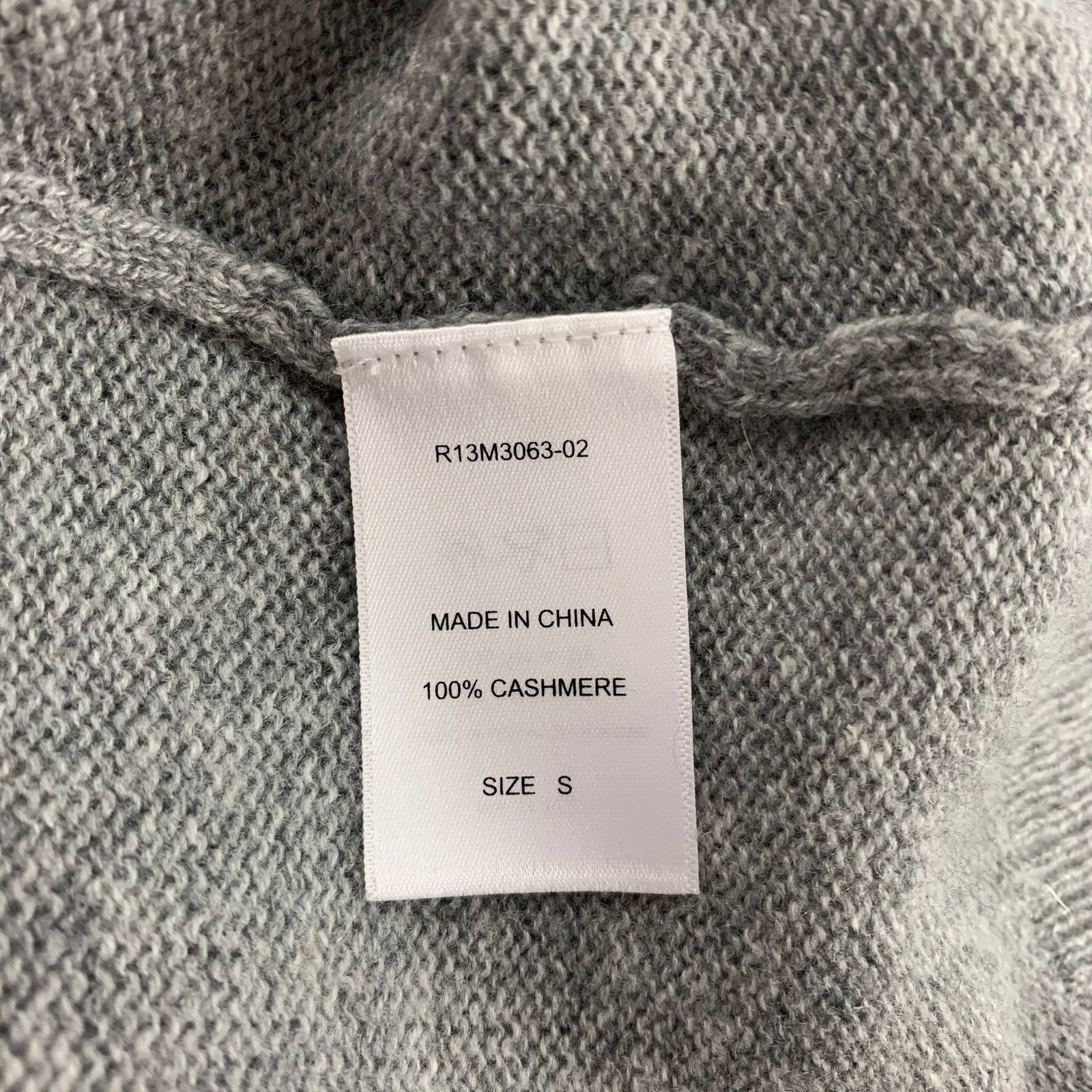 R13 R13 Size S Grey Heather Distressed Cashmere Sweater Size S / US 4 / IT 40 - 4 Thumbnail