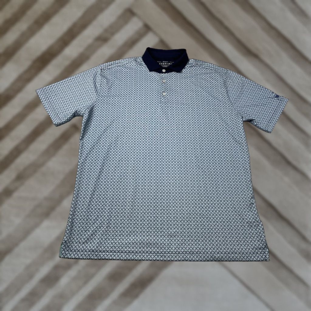Mizzen+Main Mizzen+Main Polo Shirt Blue Short Sleeve XL Men Slim Golf Phil Mickelson THE CHALLENGE Size US XL / EU 56 / 4 - 1 Thumbnail