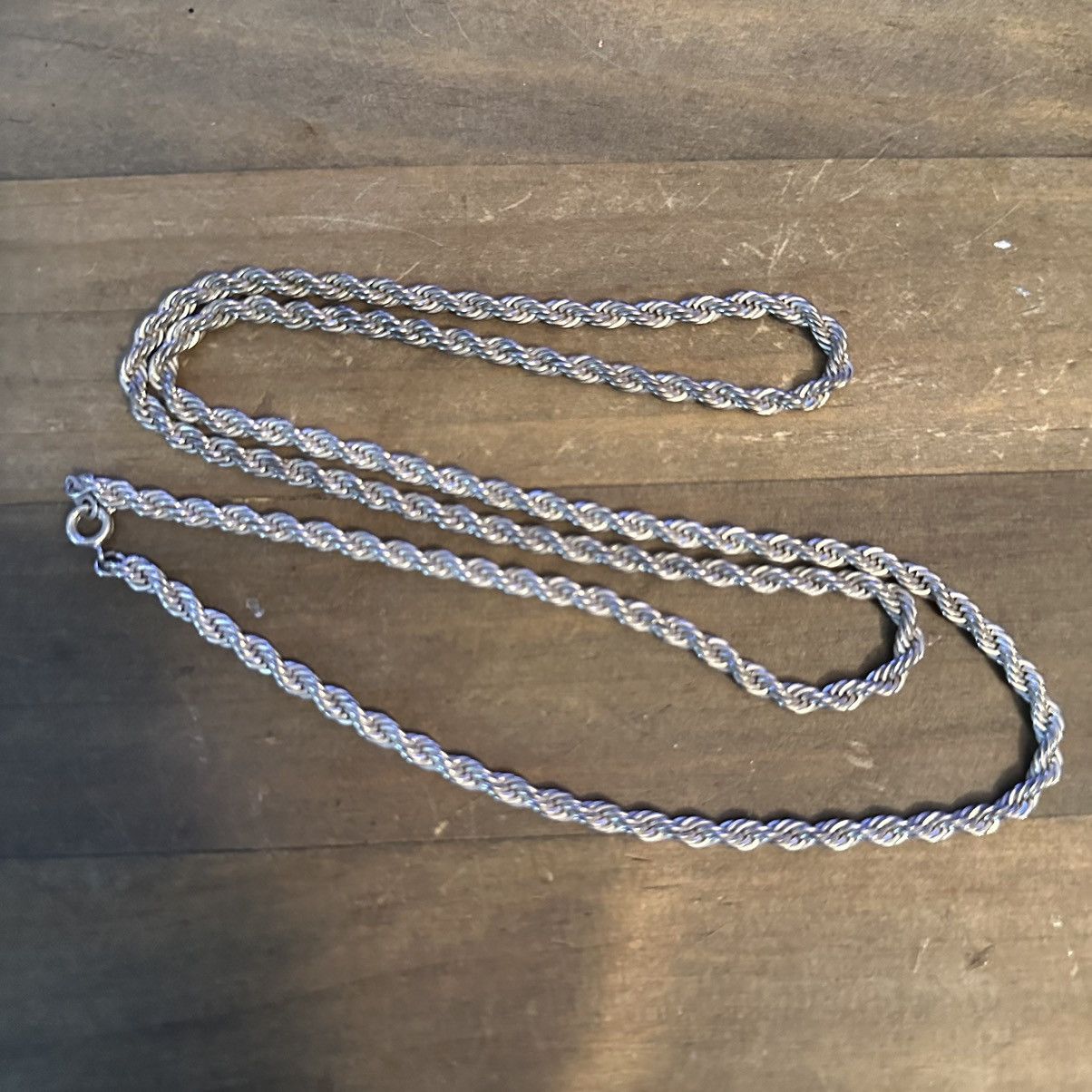 Vintage Vintage silver tone rope chain necklace Size ONE SIZE - 2 Thumbnail
