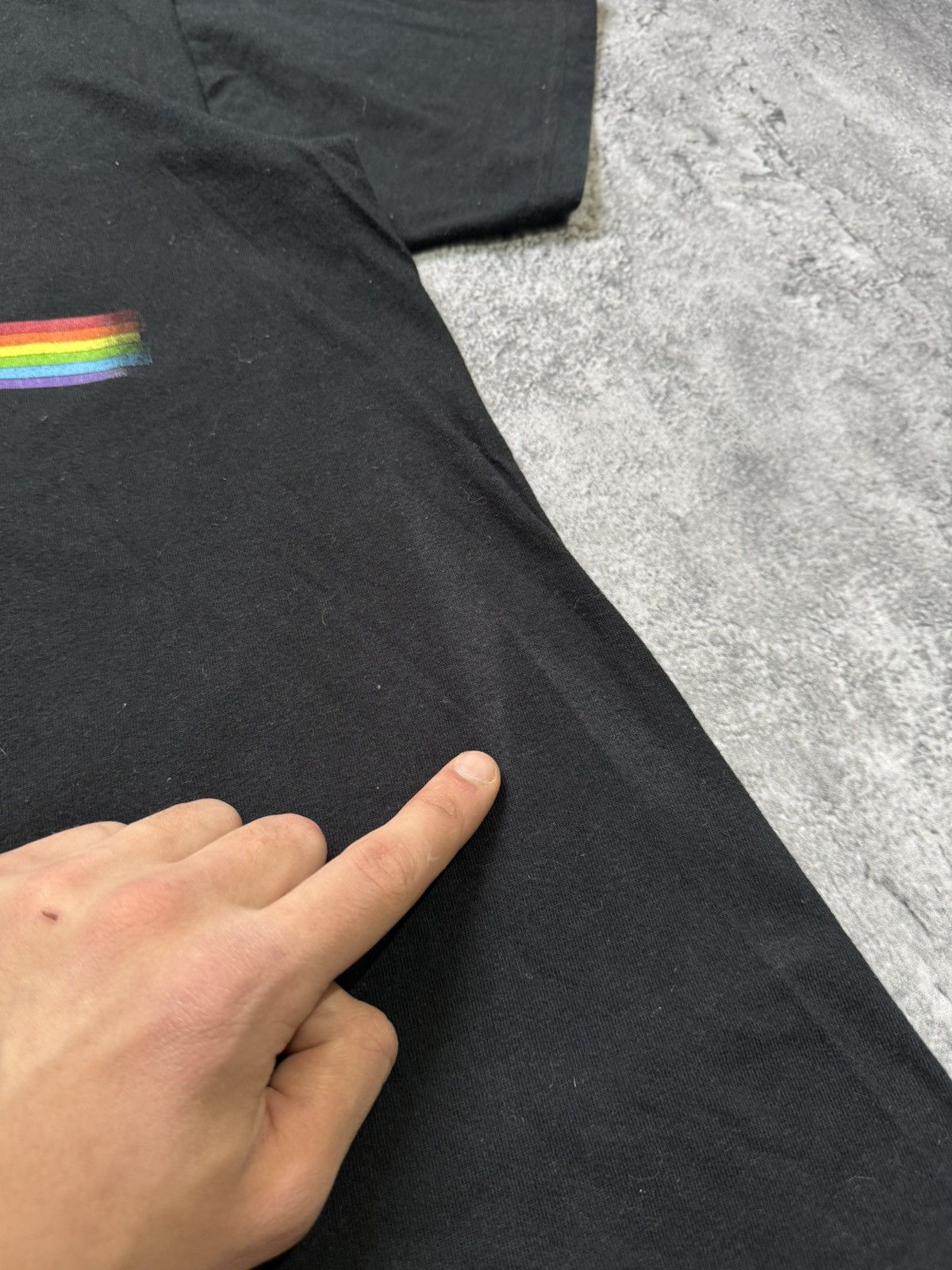 Band Tees × Pink Floyd × Vintage Vintage 1992 PINK FLOYD DARK SIDE OF THE MOON BLACK TEE Size US L / EU 52-54 / 3 - 6 Thumbnail