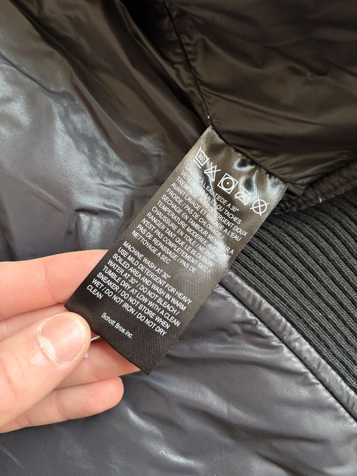 Schott Schott Perfecto Black Quilted Women's Down Racing Jacket Size XS / US 0-2 / IT 36-38 - 6 Thumbnail