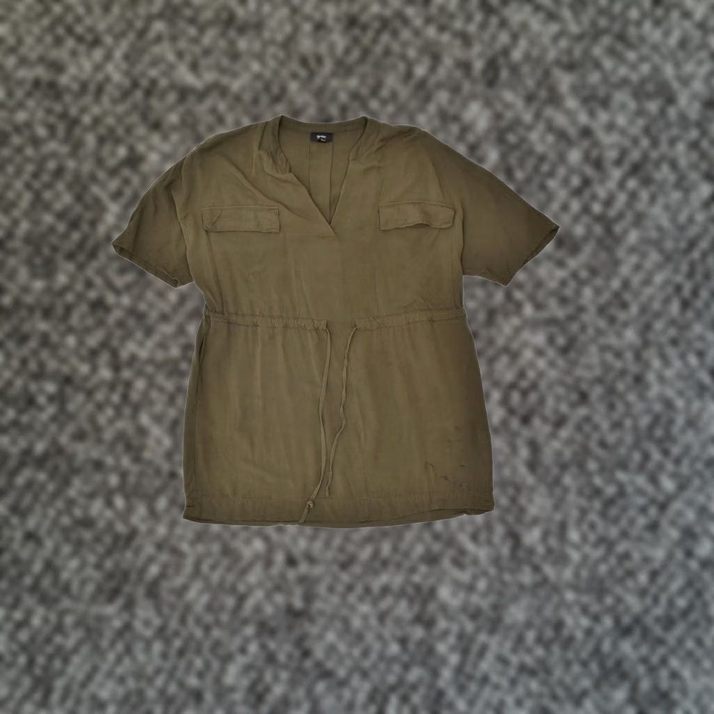 Mossimo MOSSIMO Womens Tunic Dress Medium Khaki Cotton UK 14 Size M / US 6-8 / IT 42-44 - 1 Thumbnail
