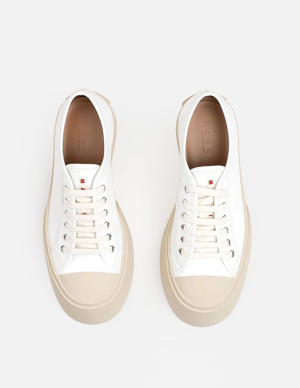 Marni o1s22i1n0525 Leather Pablo Low-Top Sneakers in White Size US 11 / IT 41 - 7 Thumbnail