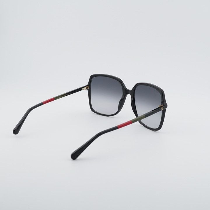 Gucci Gucci GG0544S 007 Sunglasses Shiny Black Square Frame, Grey Size ONE SIZE - 4 Thumbnail