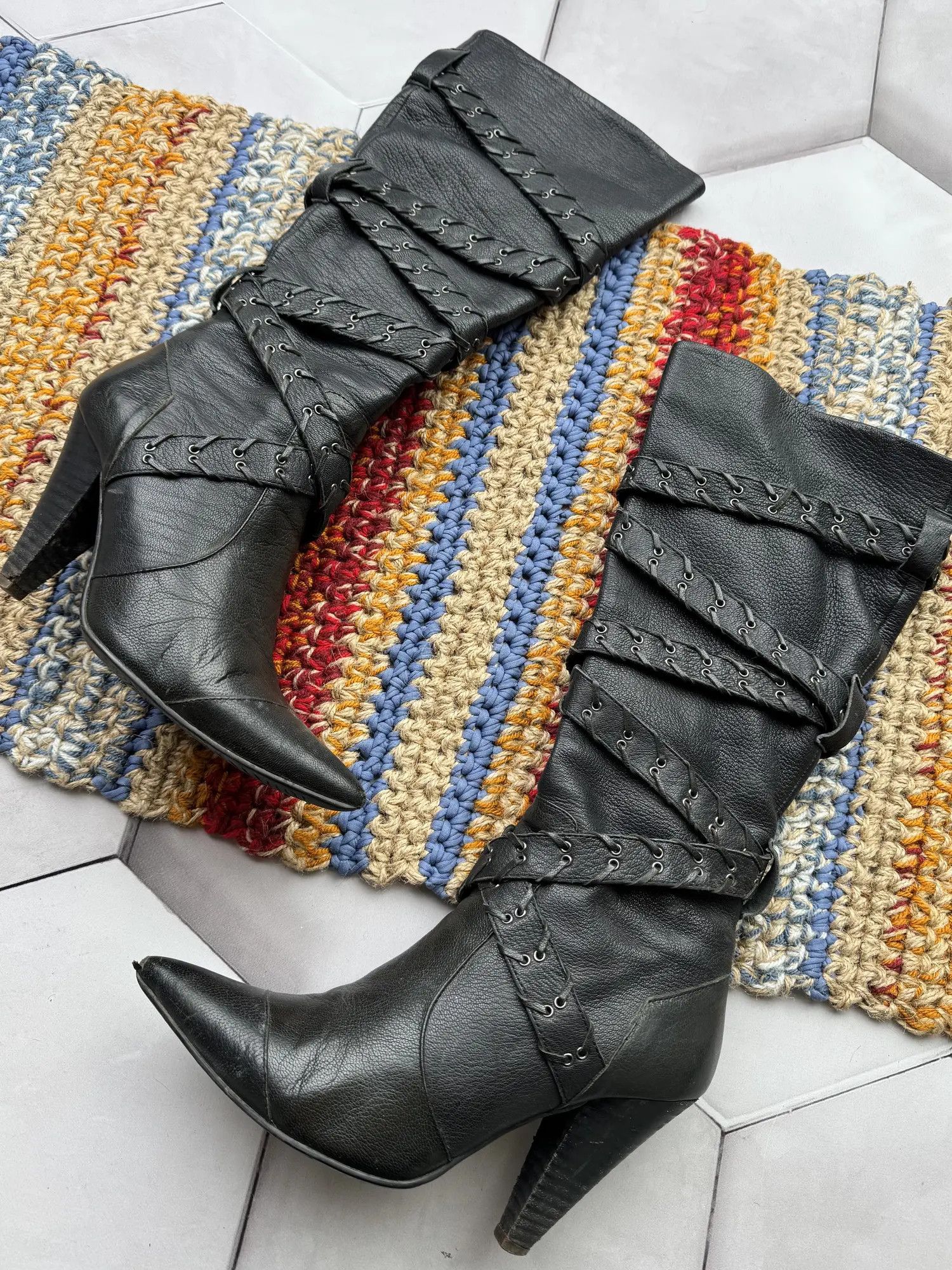 Vintage Vintage Leather Boots With Heeled (E4) Size US 6 / IT 36 - 2 Thumbnail