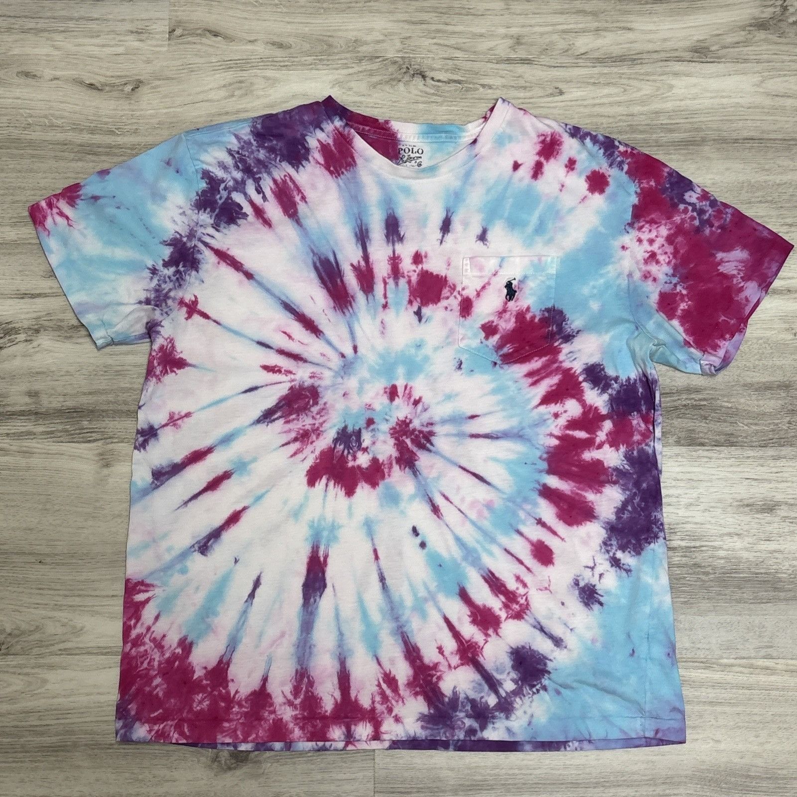 Polo Ralph Lauren Vtg Polo Ralph Lauren Shirt Mens L Tie Dye Swirl Pony Tee Si Size US L / EU 52-54 / 3 - 4 Thumbnail