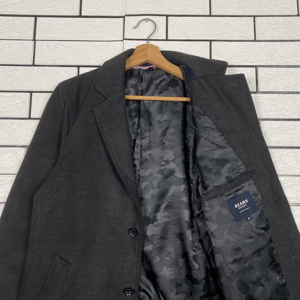 Japanese Brand Wool Long Jacket Overcoat Beams Heart Issey Miyake Size US M / EU 48-50 / 2 - 13 Thumbnail