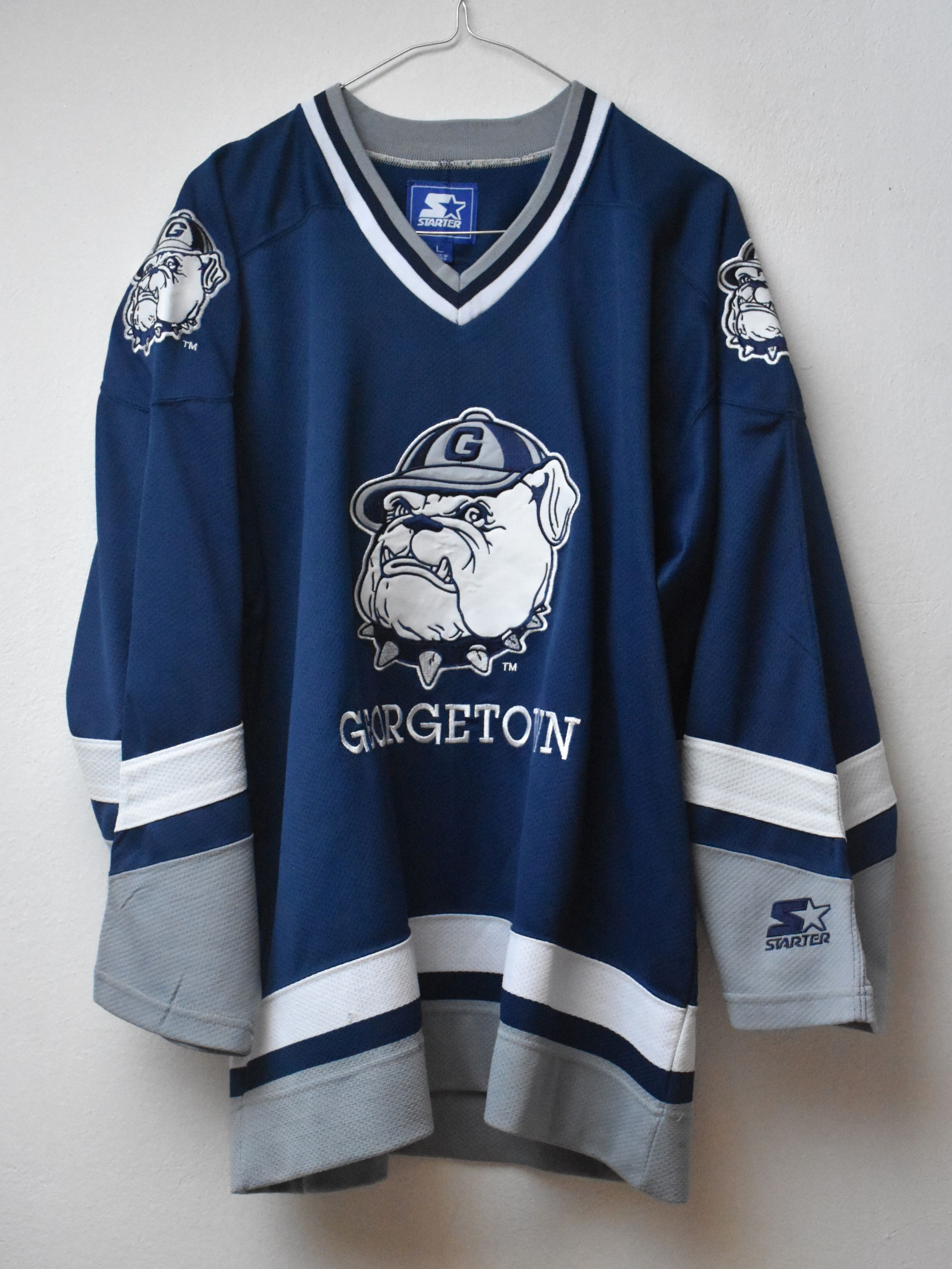 NBA × Starter × Vintage 90s vintage Georgetown Hoyas dog summer jersey tee t-shirt Size US XL / EU 56 / 4 - 3 Thumbnail