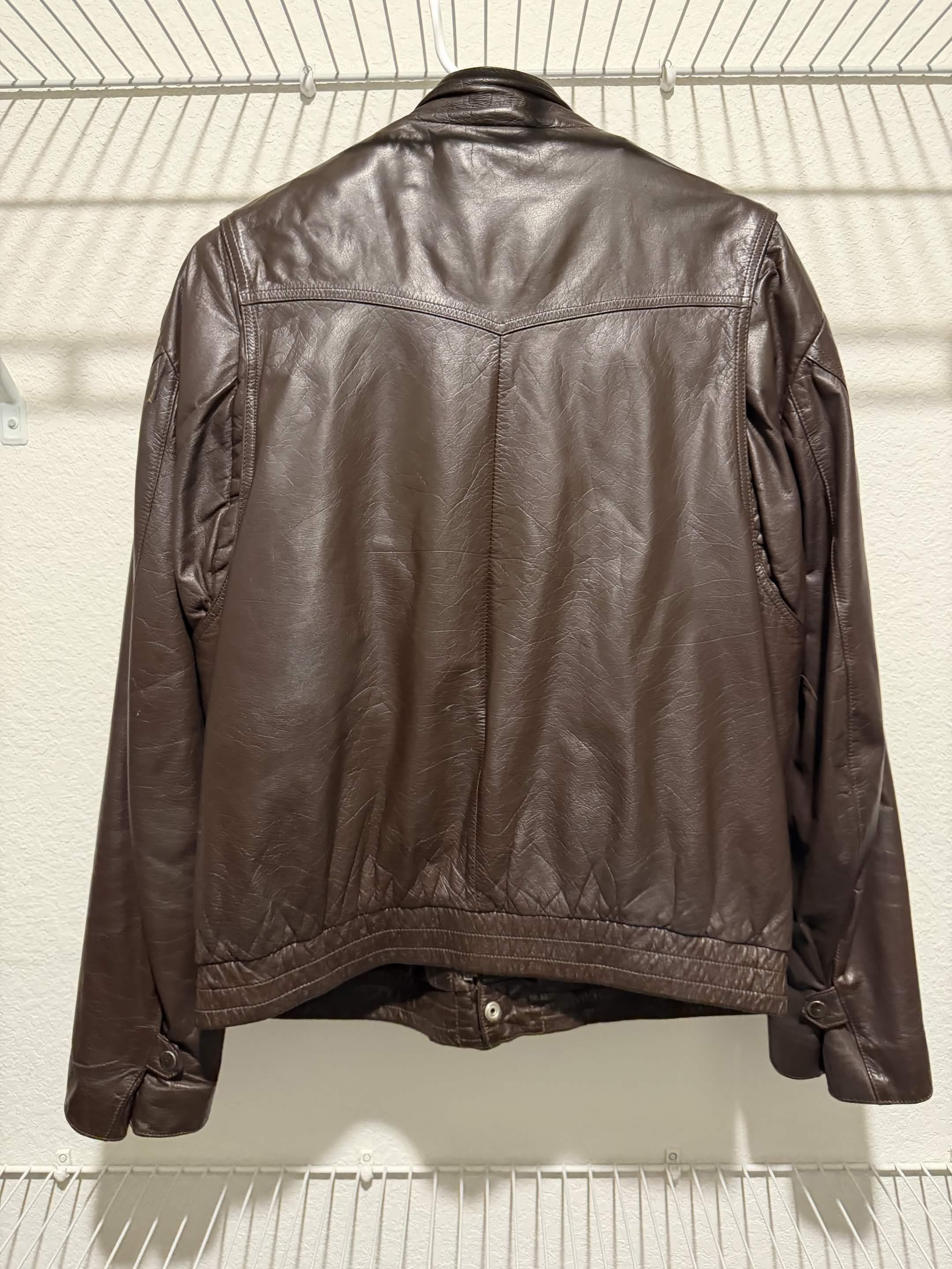 Vintage vintage leather jacket Size US M / EU 48-50 / 2 - 2 Thumbnail