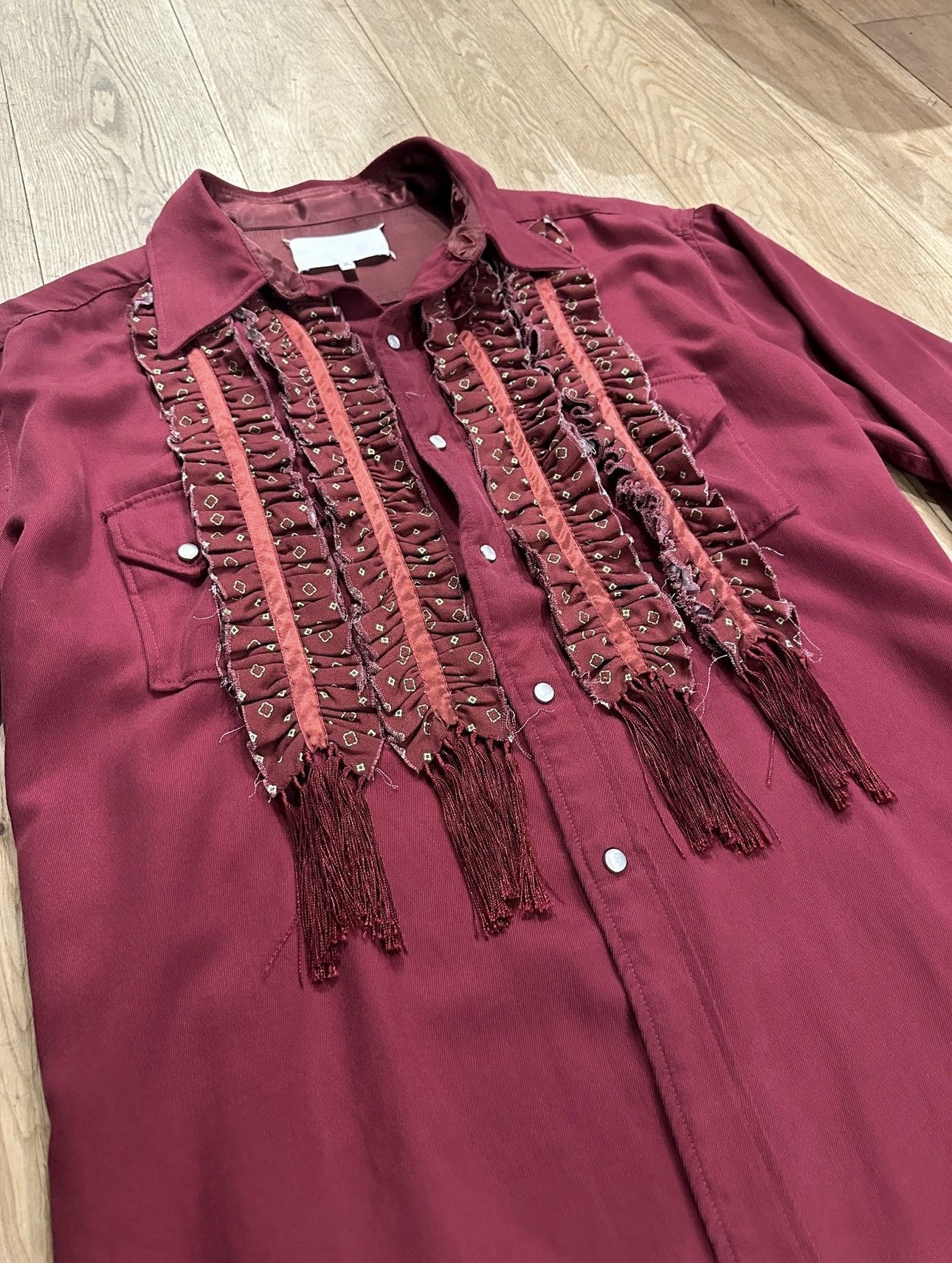 Maison Margiela Maison Margiela FW23 Shredded Scarf Shirt (Showroom Sample) Size US L / EU 52-54 / 3 - 6 Thumbnail